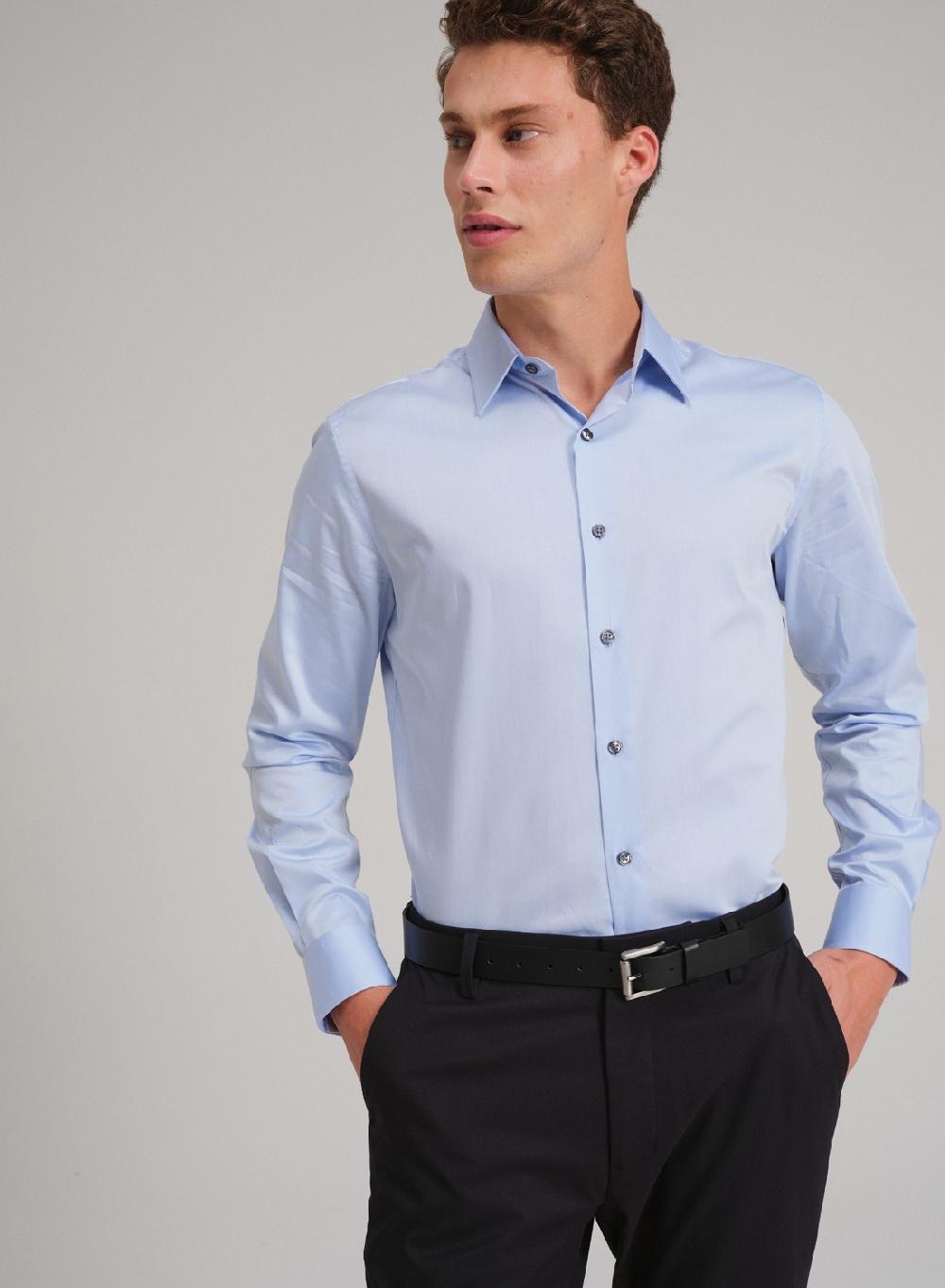 Etiqueta Negra Camisa Formal Basica