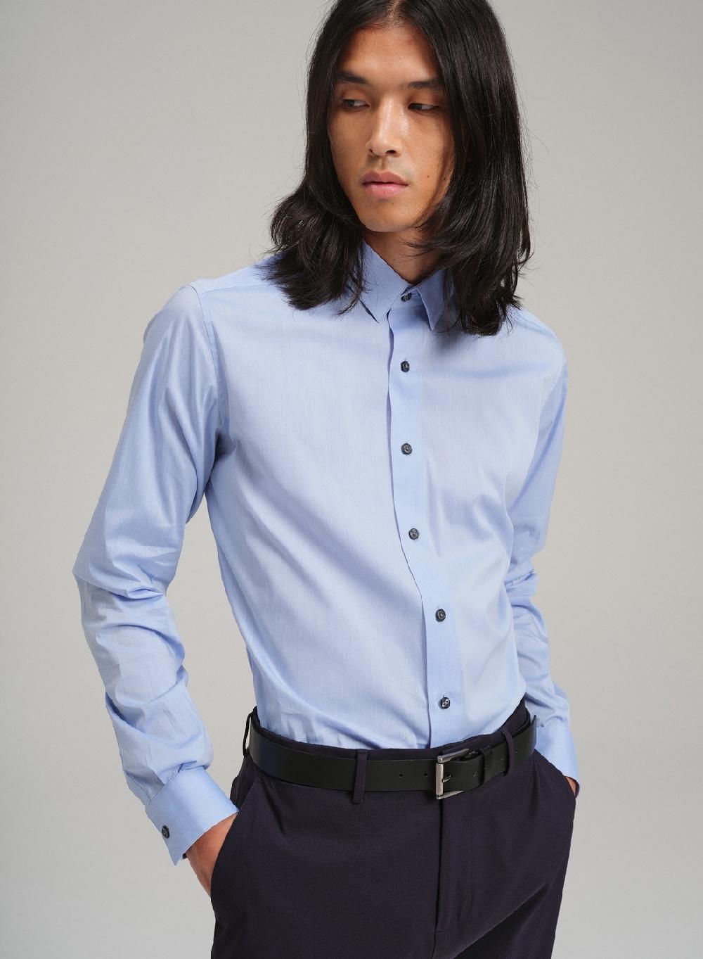 Etiqueta Negra Camisa Formal Slim Fit