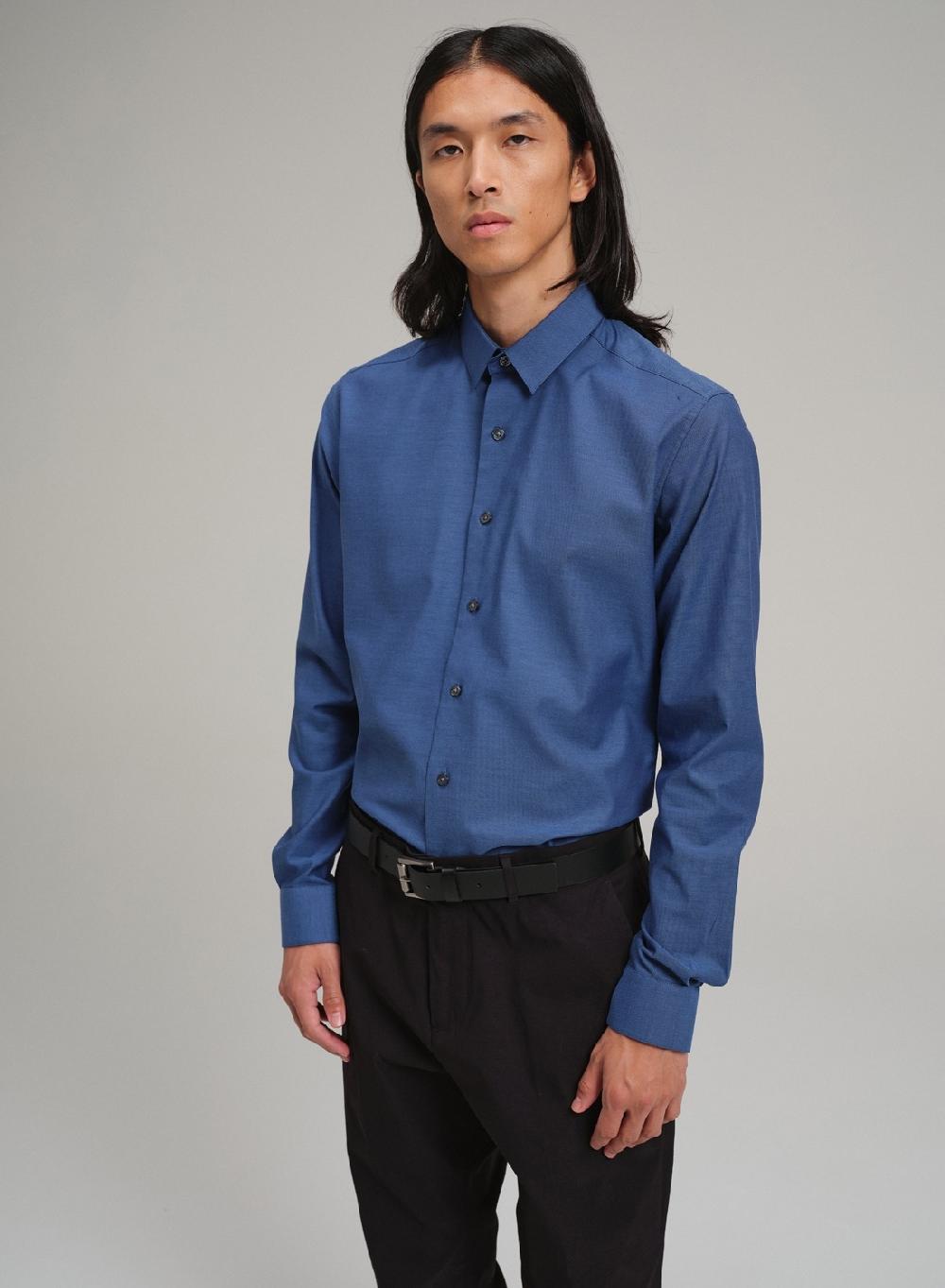 Etiqueta Negra Camisa Formal Slim Fit