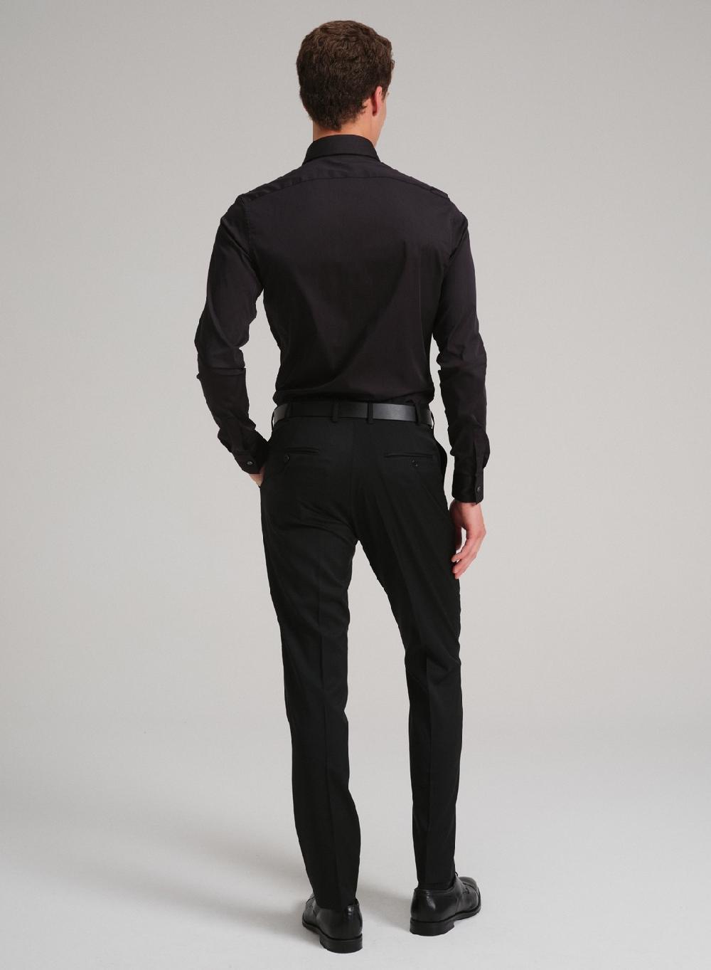 Etiqueta Negra Camisa Formal Slim Fit