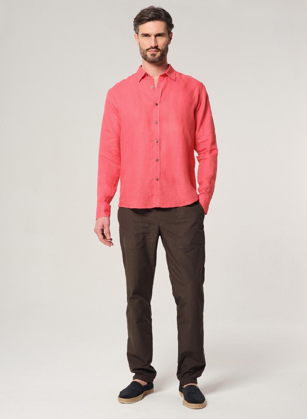 Etiqueta Negra Camisa Lino Lavado