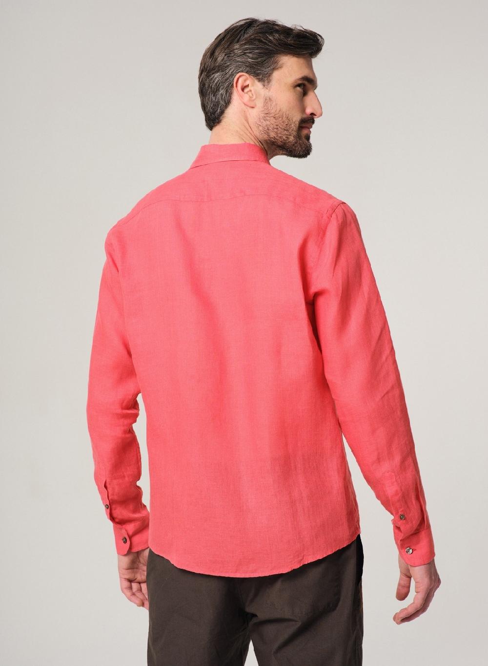 Etiqueta Negra Camisa Lino Lavado