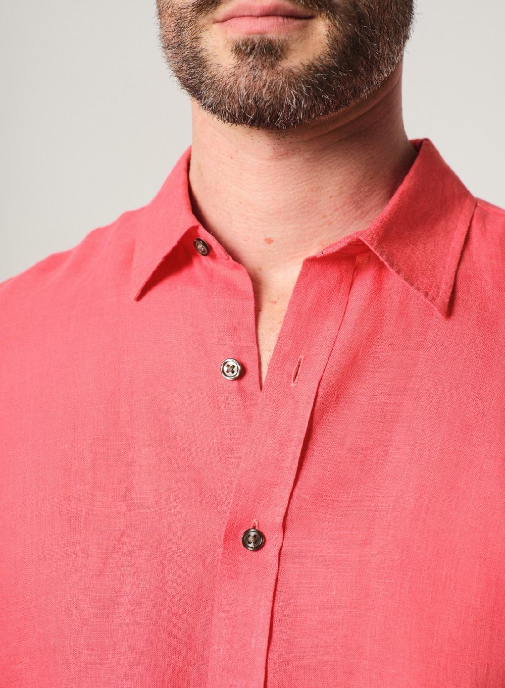 Etiqueta negra Camisa lino lavado