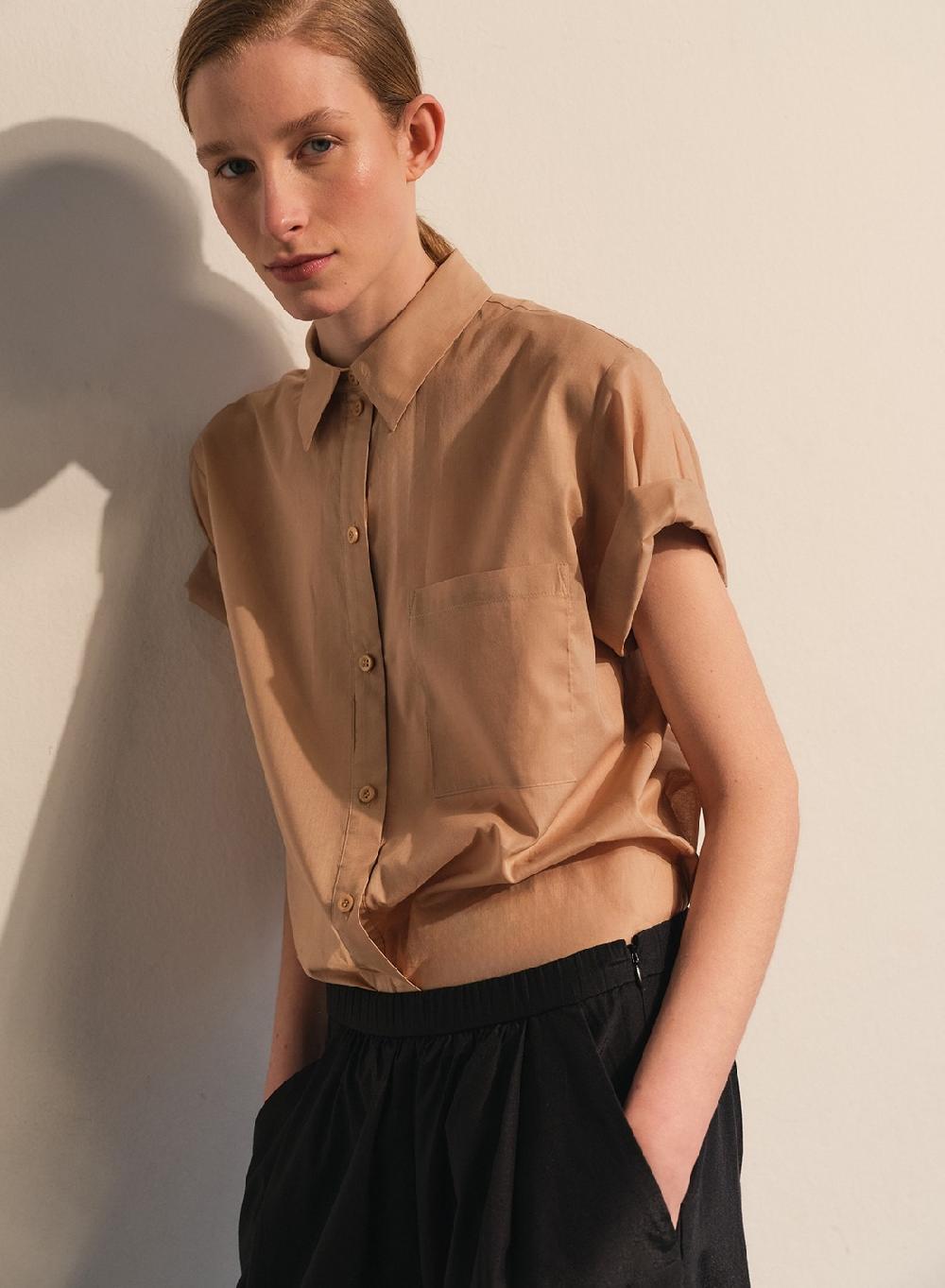 Etiqueta negra CAMISA MANGA CORTA VOILE