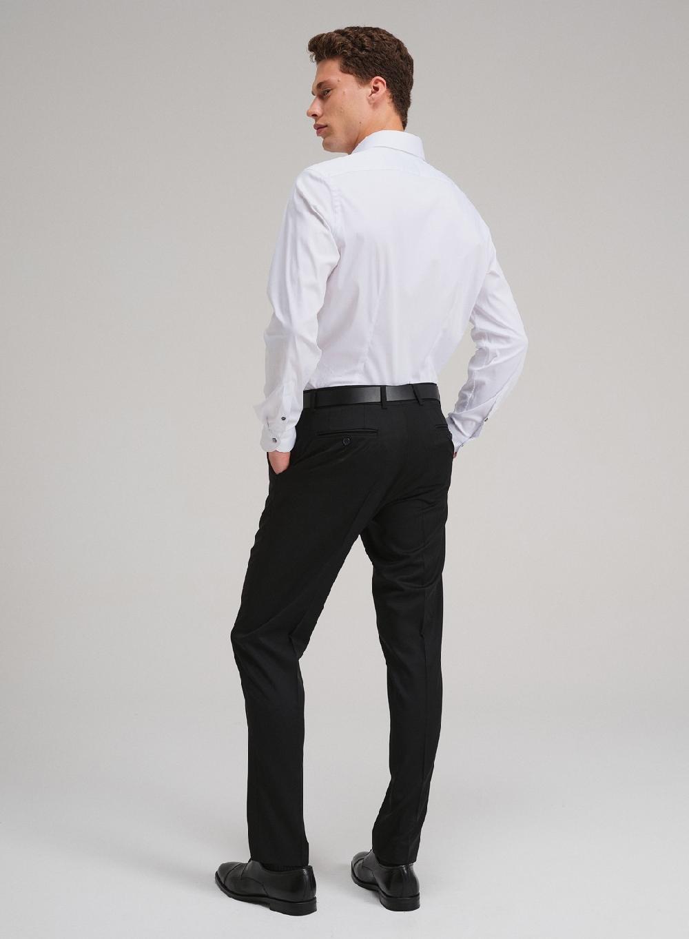 Etiqueta Negra Camisa Raso Slim Fit Made In Italy