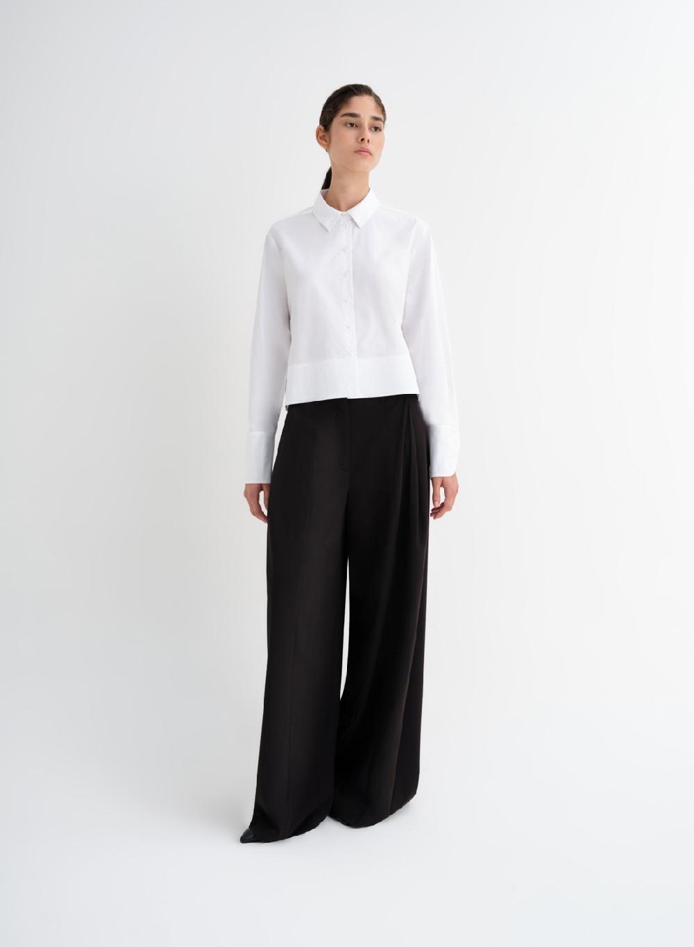 Etiqueta negra Camisa ruedo poplin