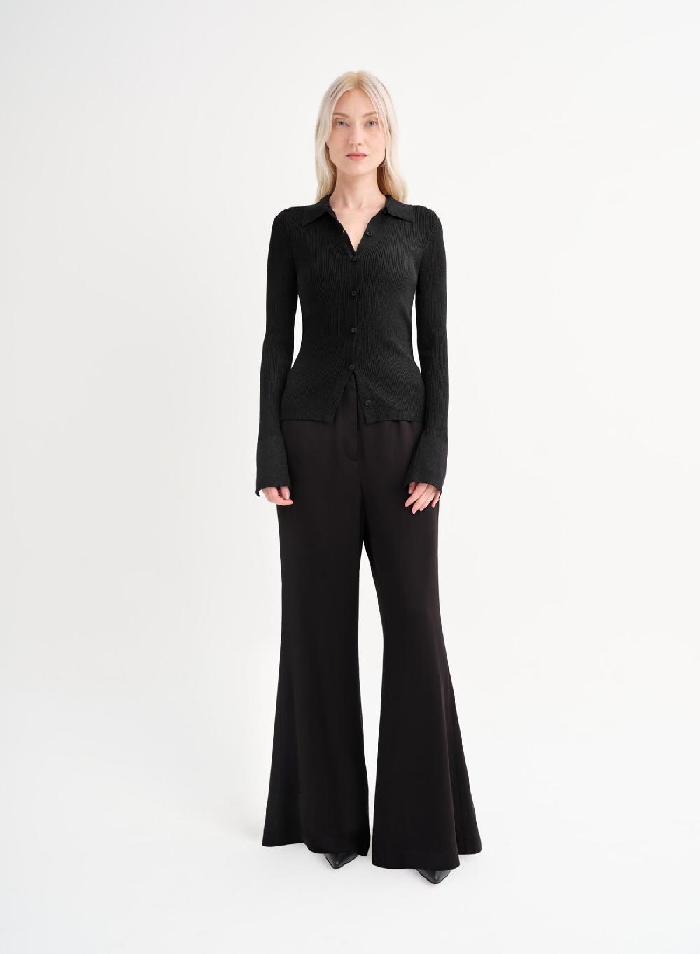 Etiqueta Negra Camisa Tejida Lurex