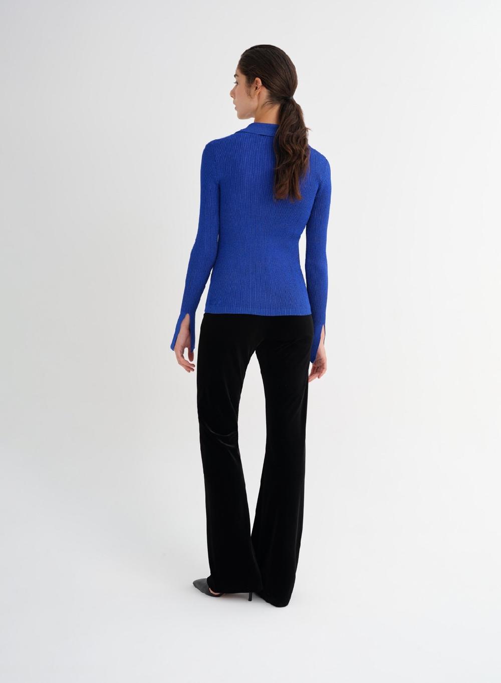 Etiqueta Negra Camisa Tejida Lurex