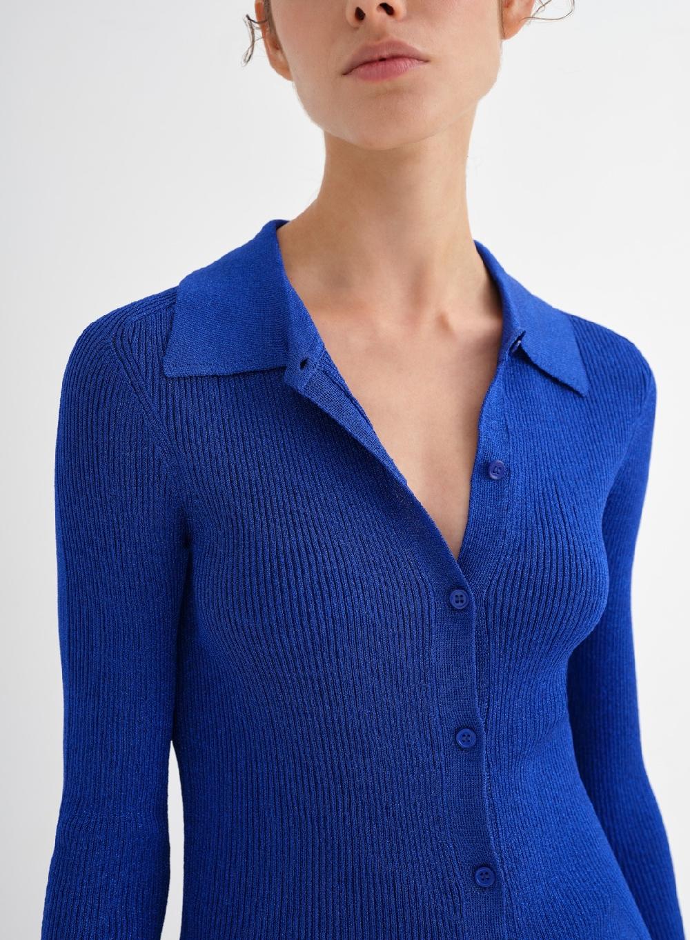 Etiqueta Negra Camisa Tejida Lurex