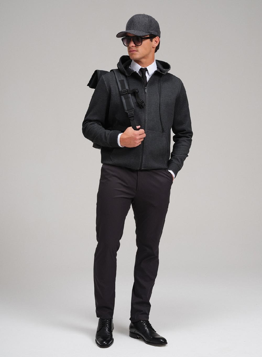 Etiqueta negra Campera hoodie scuba oversize