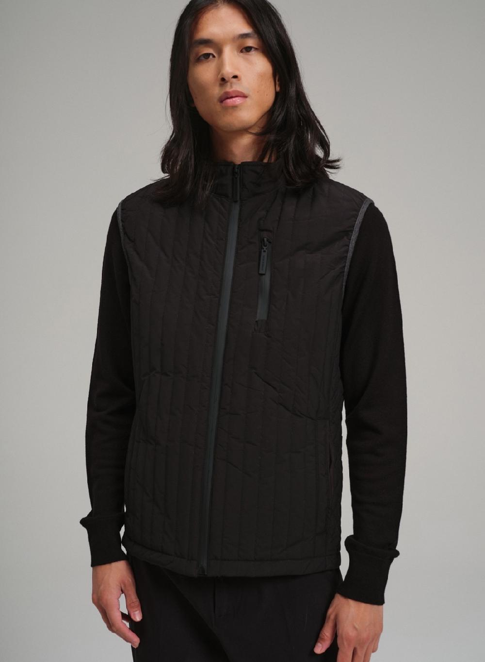 Etiqueta Negra Chaleco Combinado Interlock