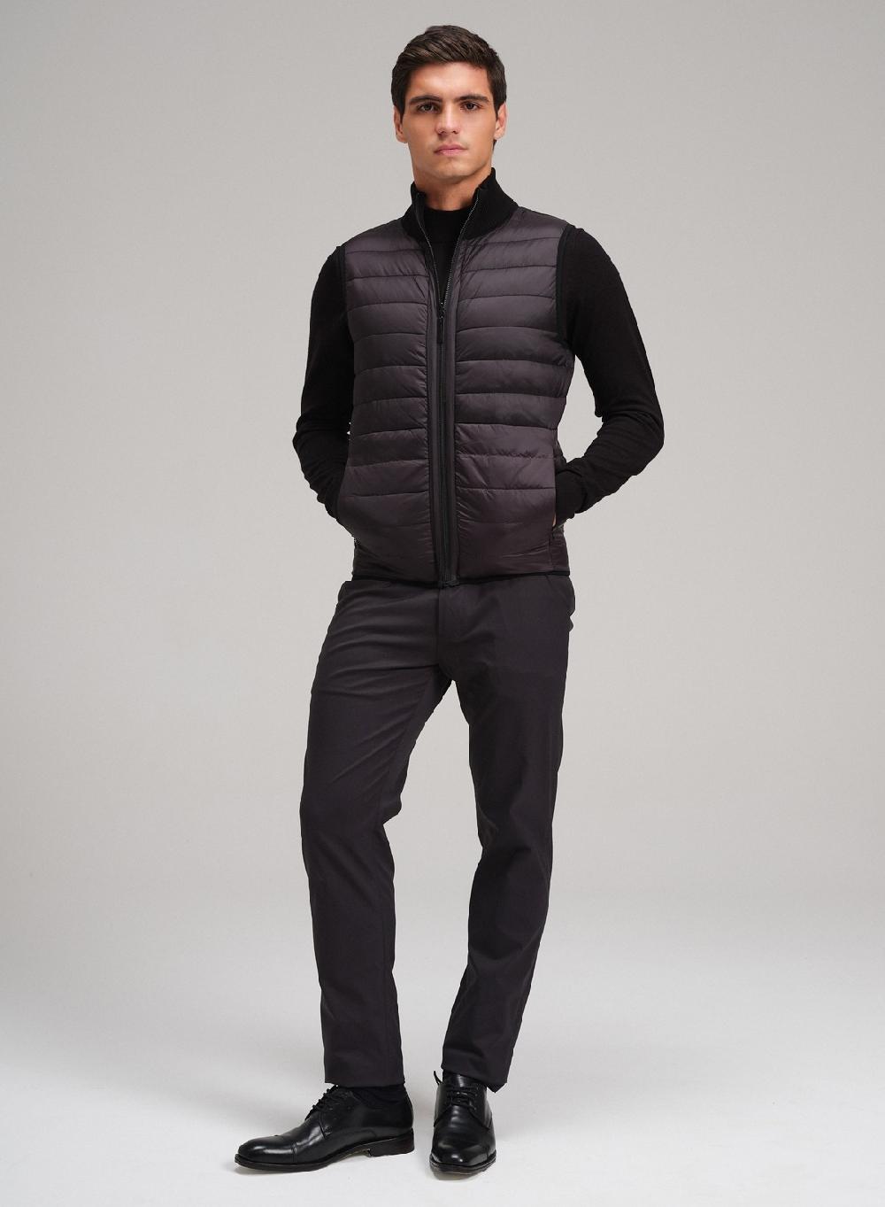 Etiqueta negra Chaleco reversible merino