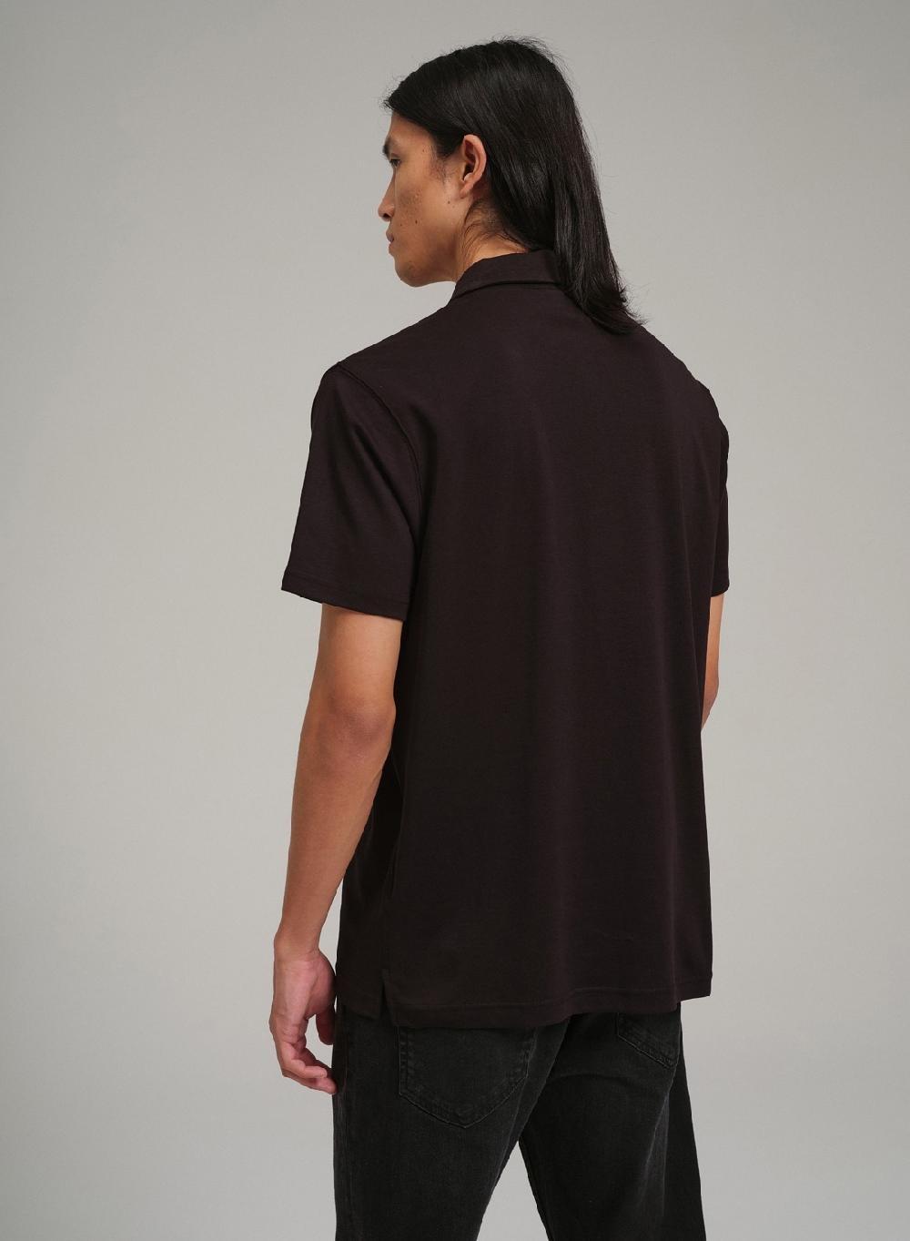 Etiqueta Negra Chomba Cierre Liquid Cotton