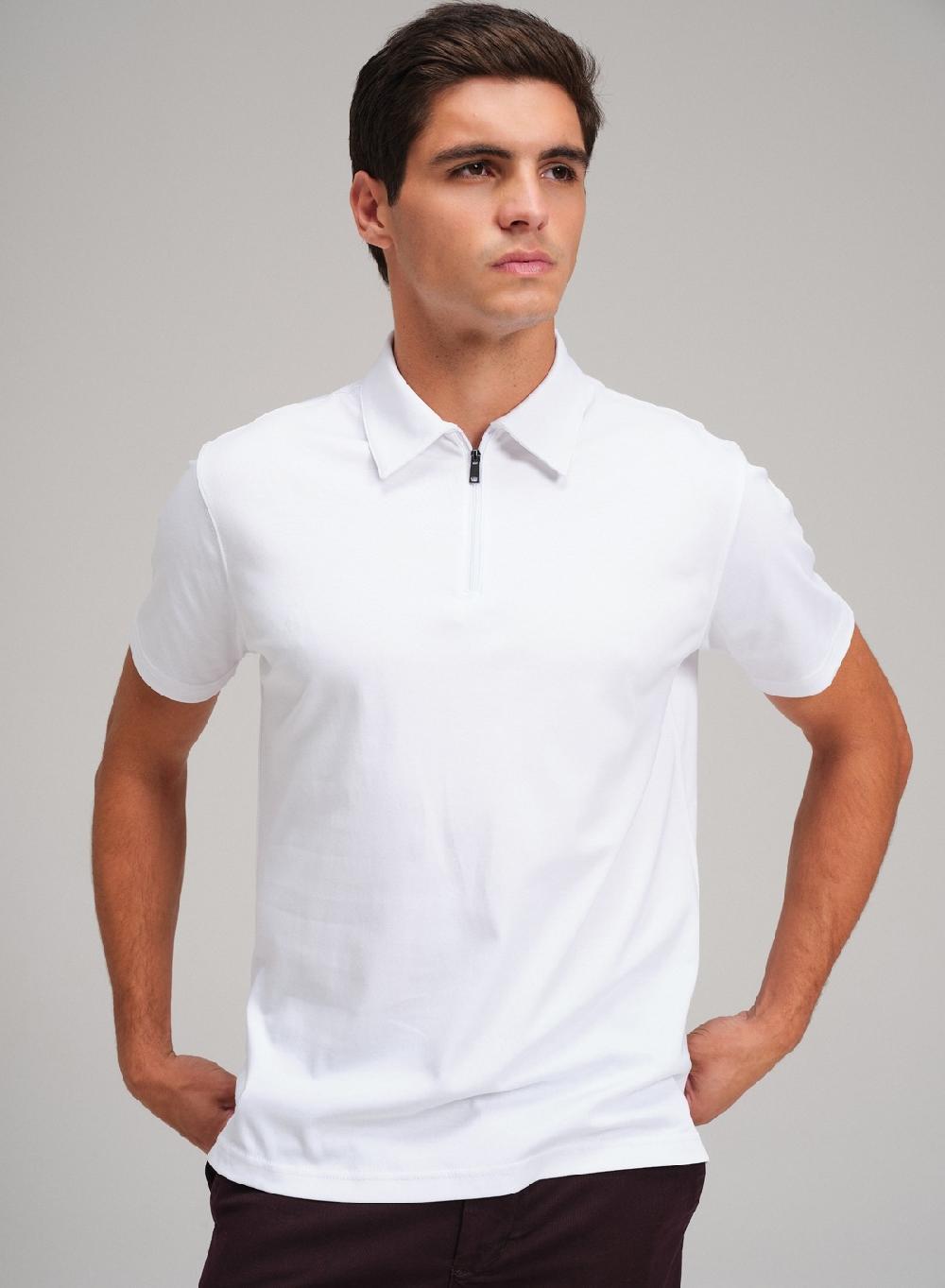 Etiqueta negra Chomba cierre liquid cotton