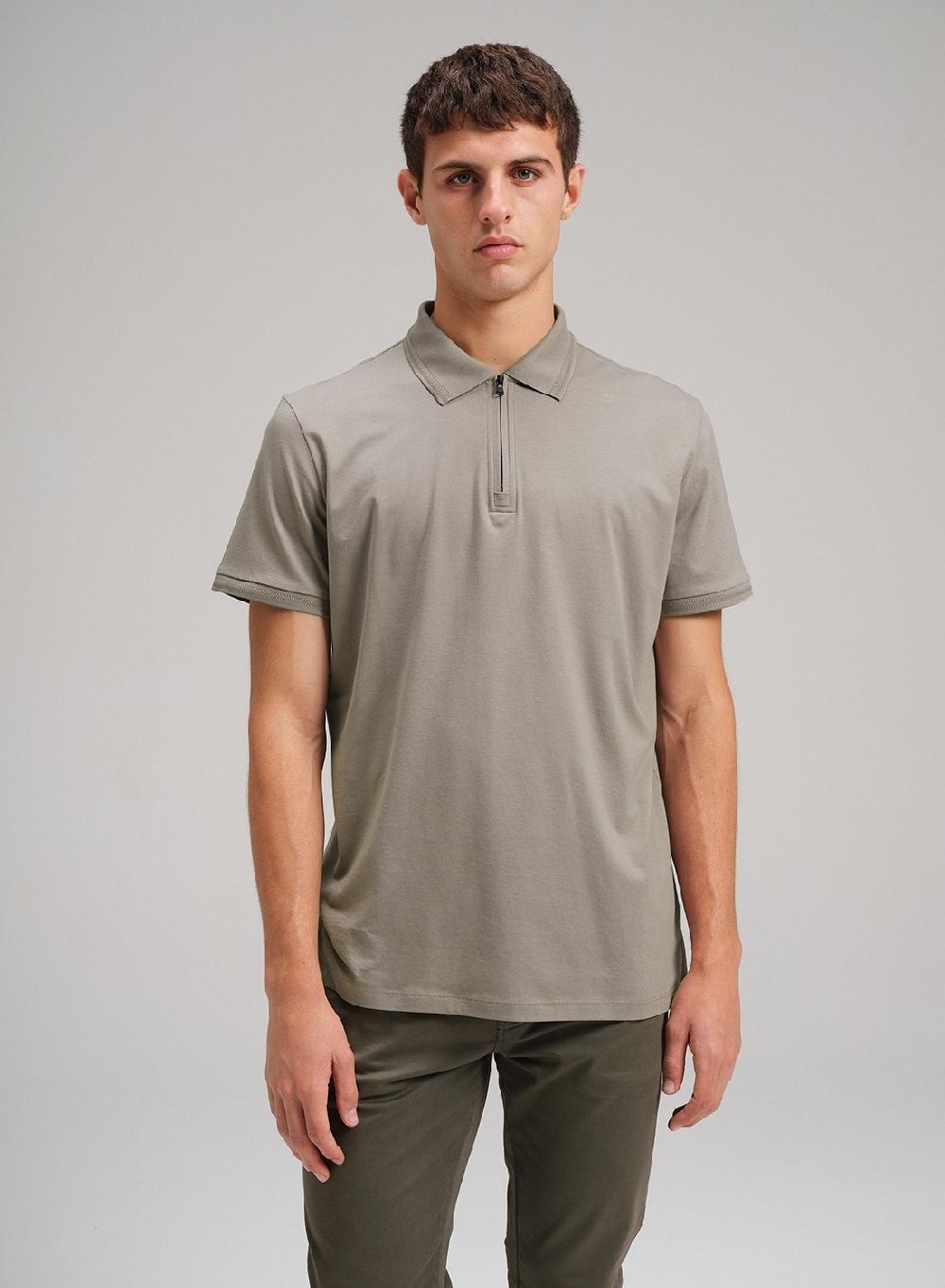 Etiqueta negra Chomba rib cierre luxury