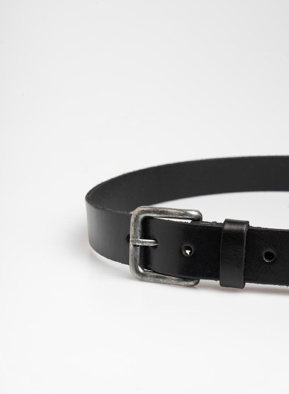 Etiqueta Negra Cinturon Vintage Hebilla Plata