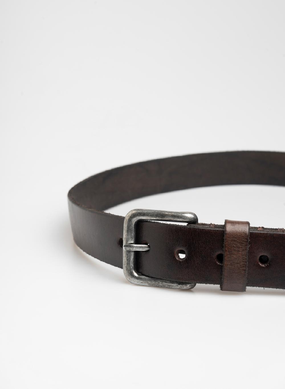 Etiqueta Negra Cinturon Vintage Hebilla Plata