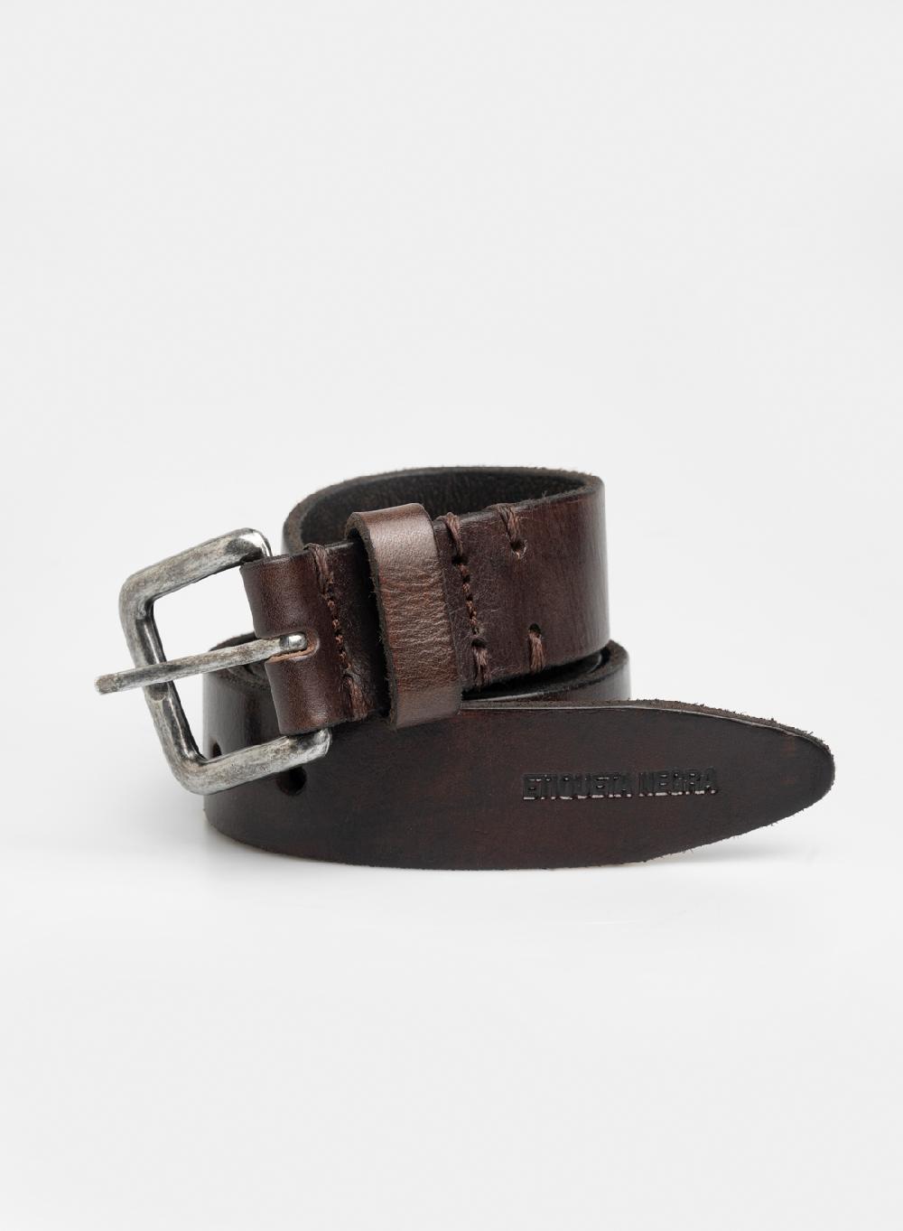 Etiqueta negra Cinturon vintage hebilla plata