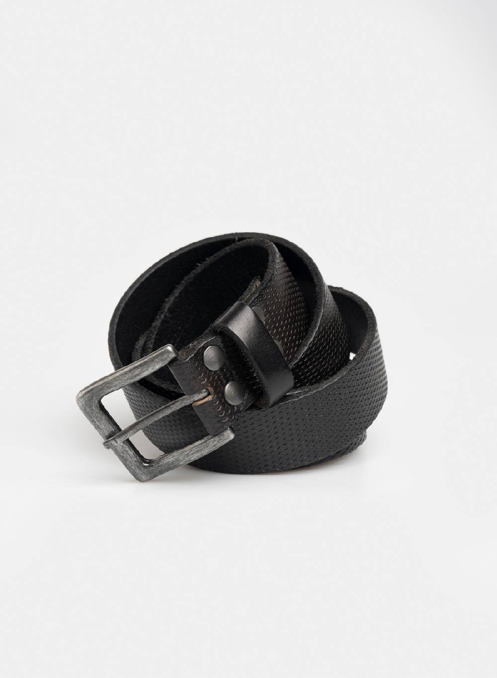 Etiqueta negra CINTURON VINTAGE LONJA GRABADO