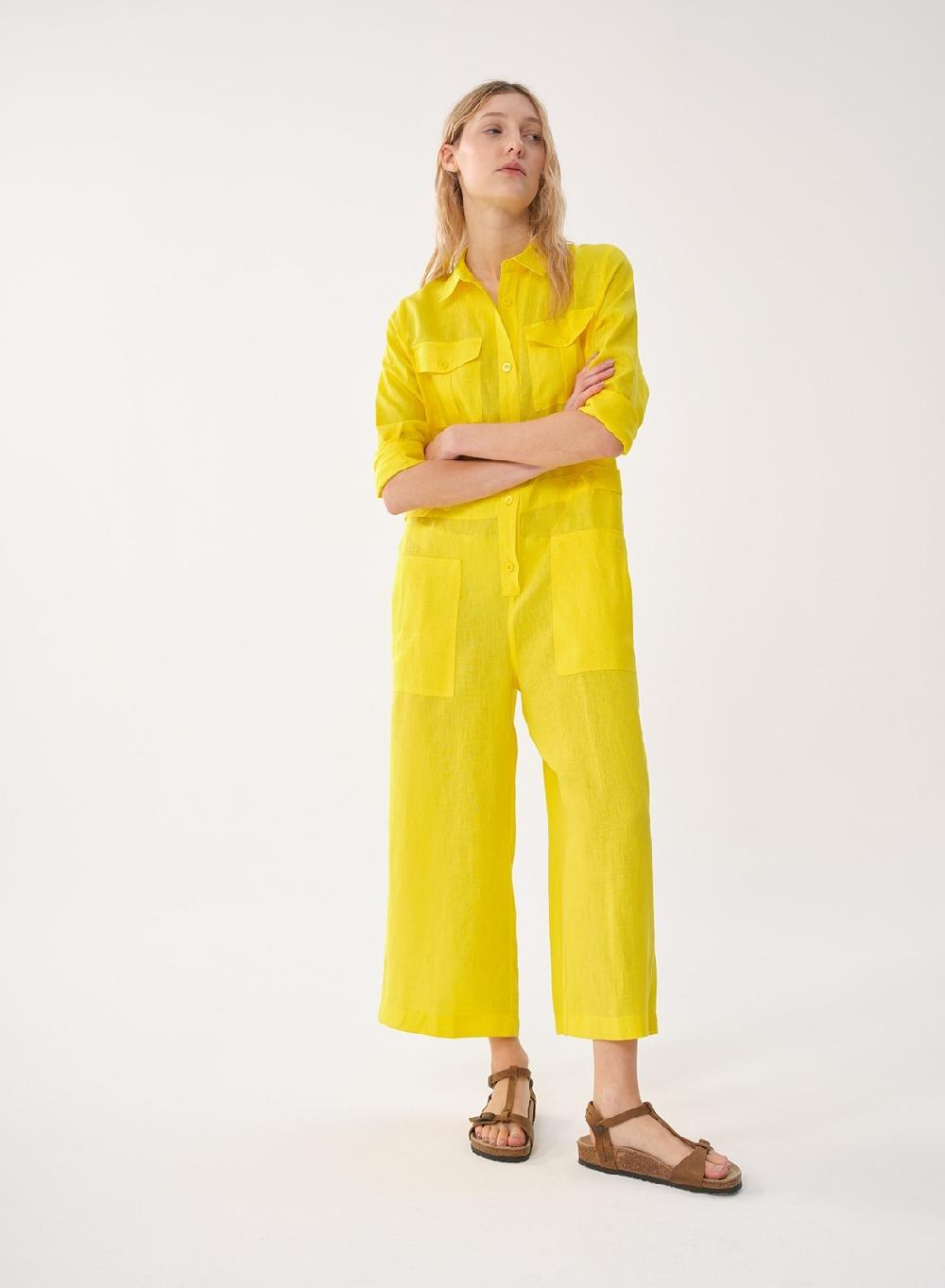 Etiqueta negra Entero camisero lino