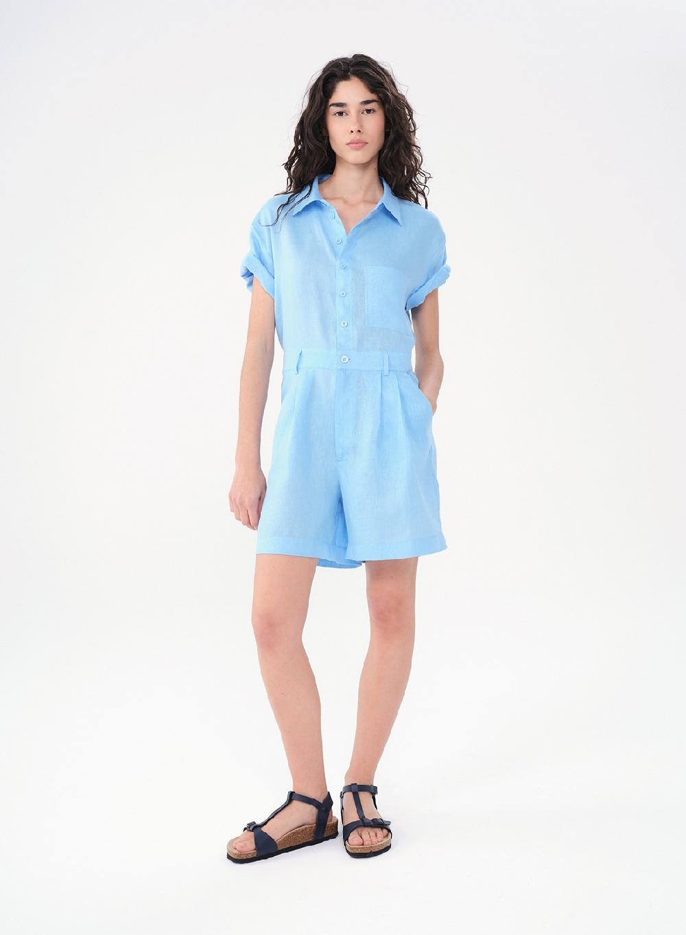 Etiqueta negra ENTERO CORTO LINO