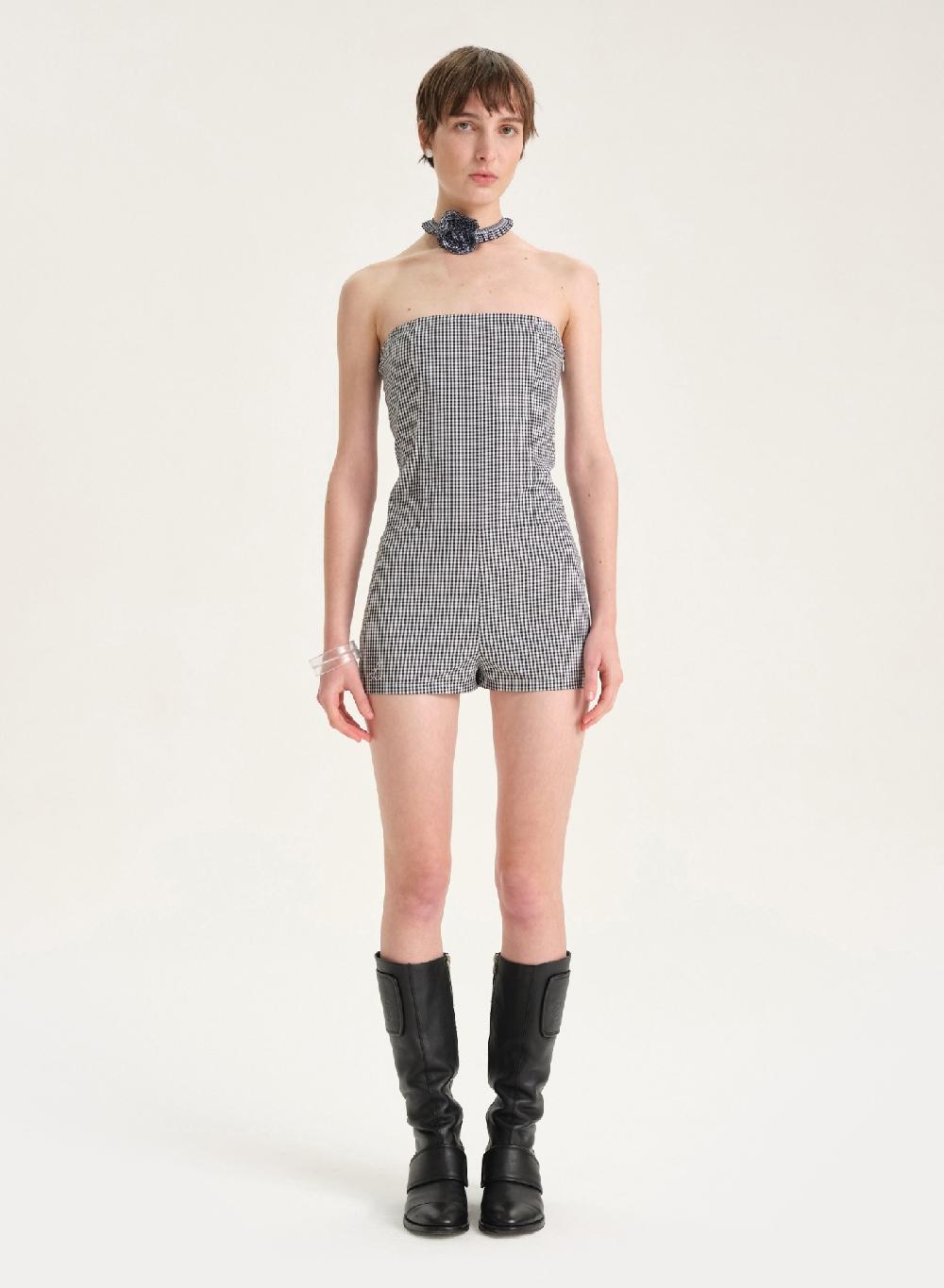 Etiqueta negra Entero strapless poplin