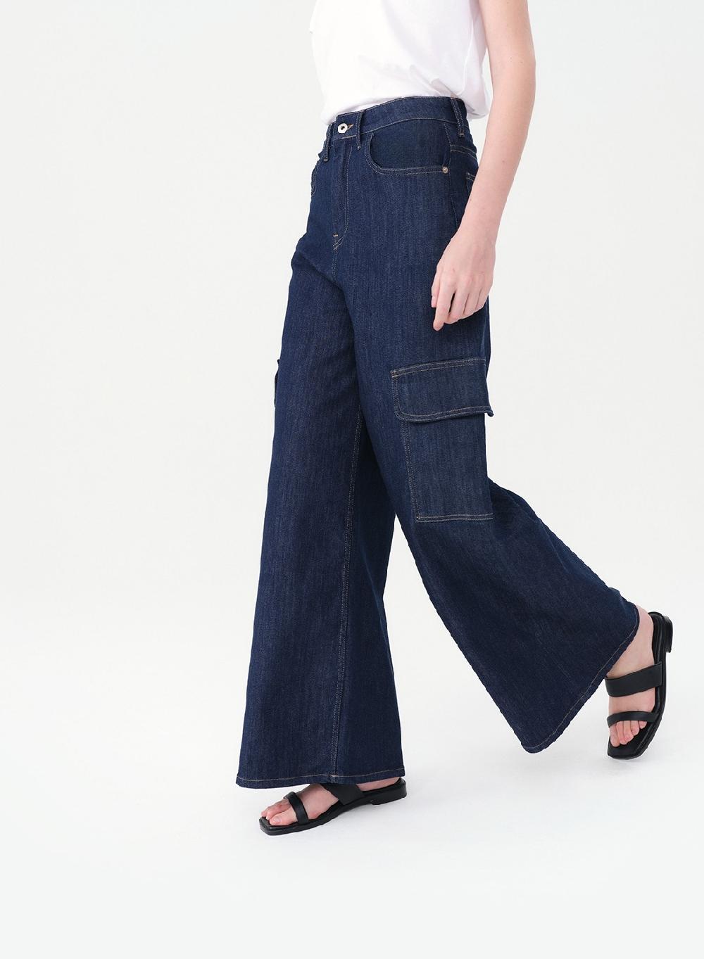 Etiqueta Negra Jean Ancho Cargo Denim