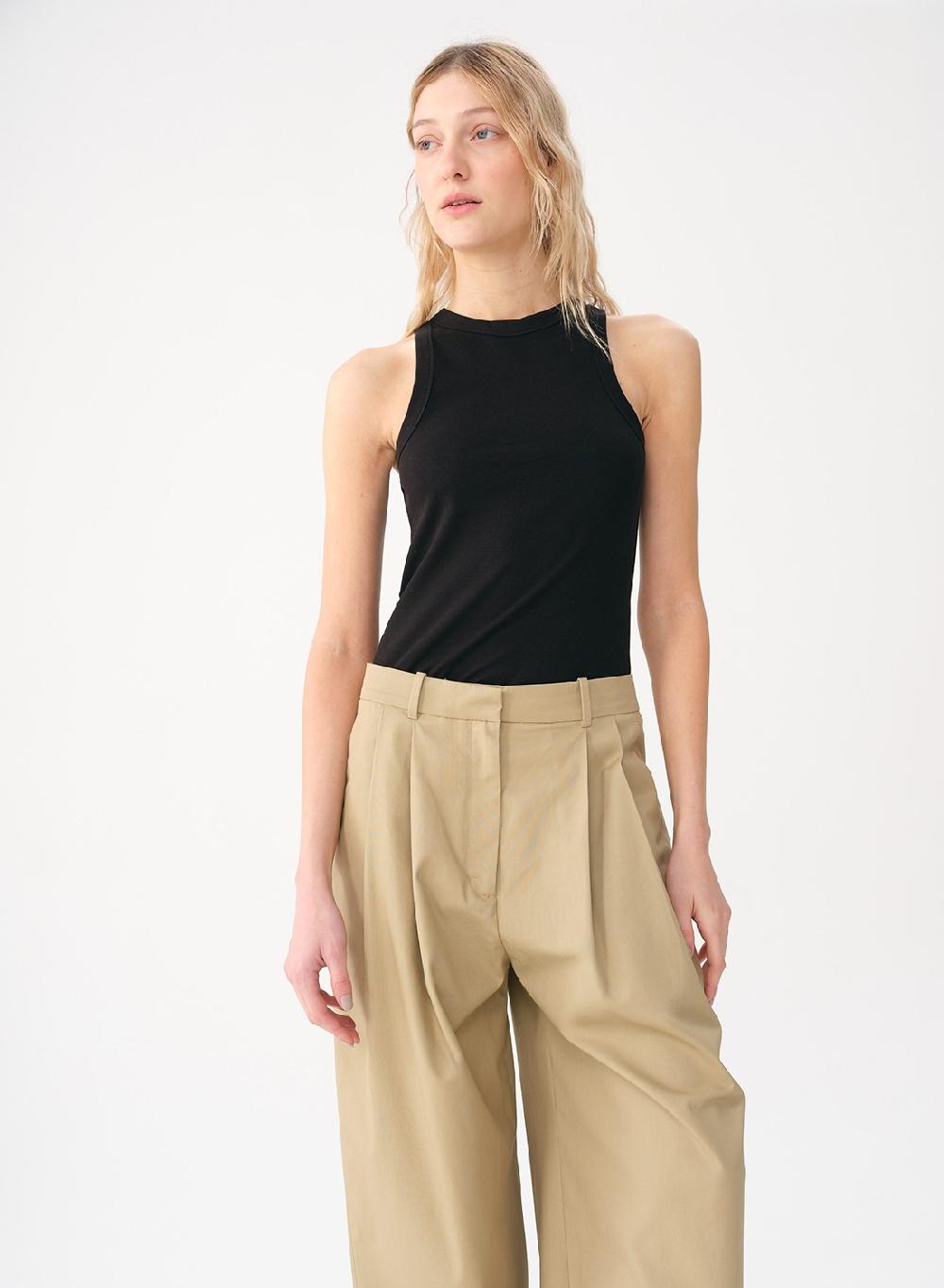 Etiqueta negra MUSCULOSA AMERICANA RIB