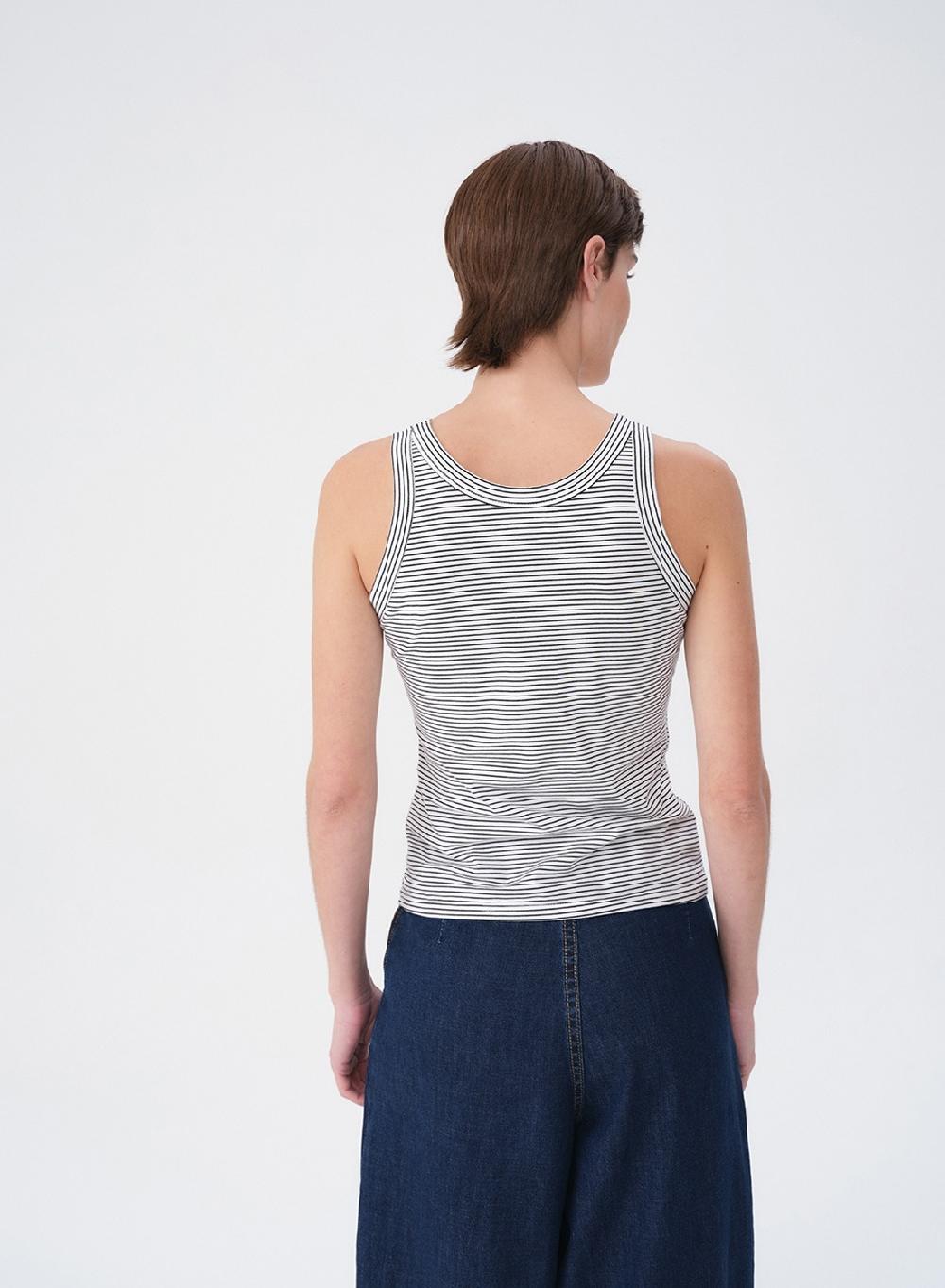 Etiqueta Negra MUSCULOSA RAYADA ALGODON LYCRA