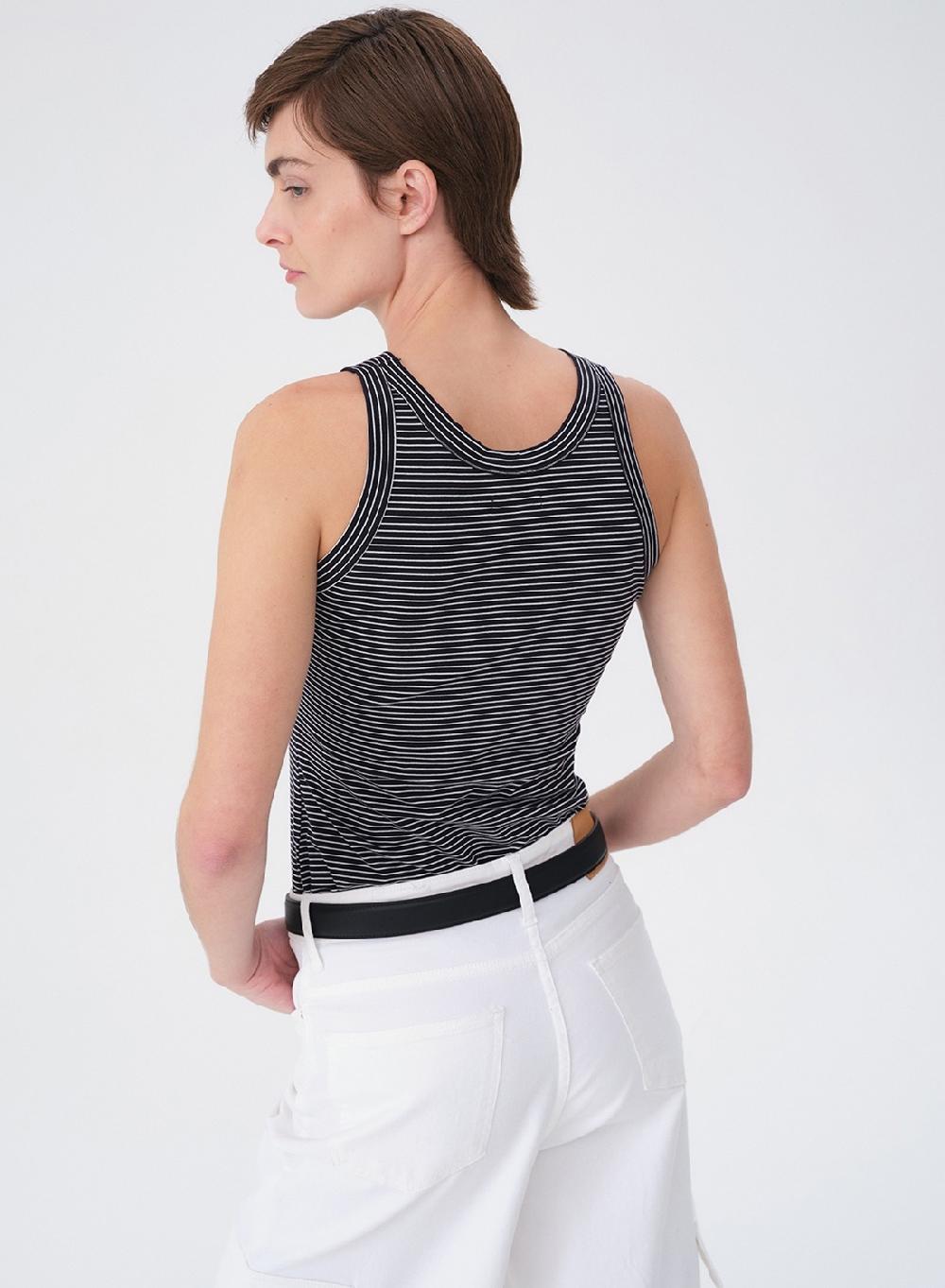 Etiqueta Negra MUSCULOSA RAYADA ALGODON LYCRA