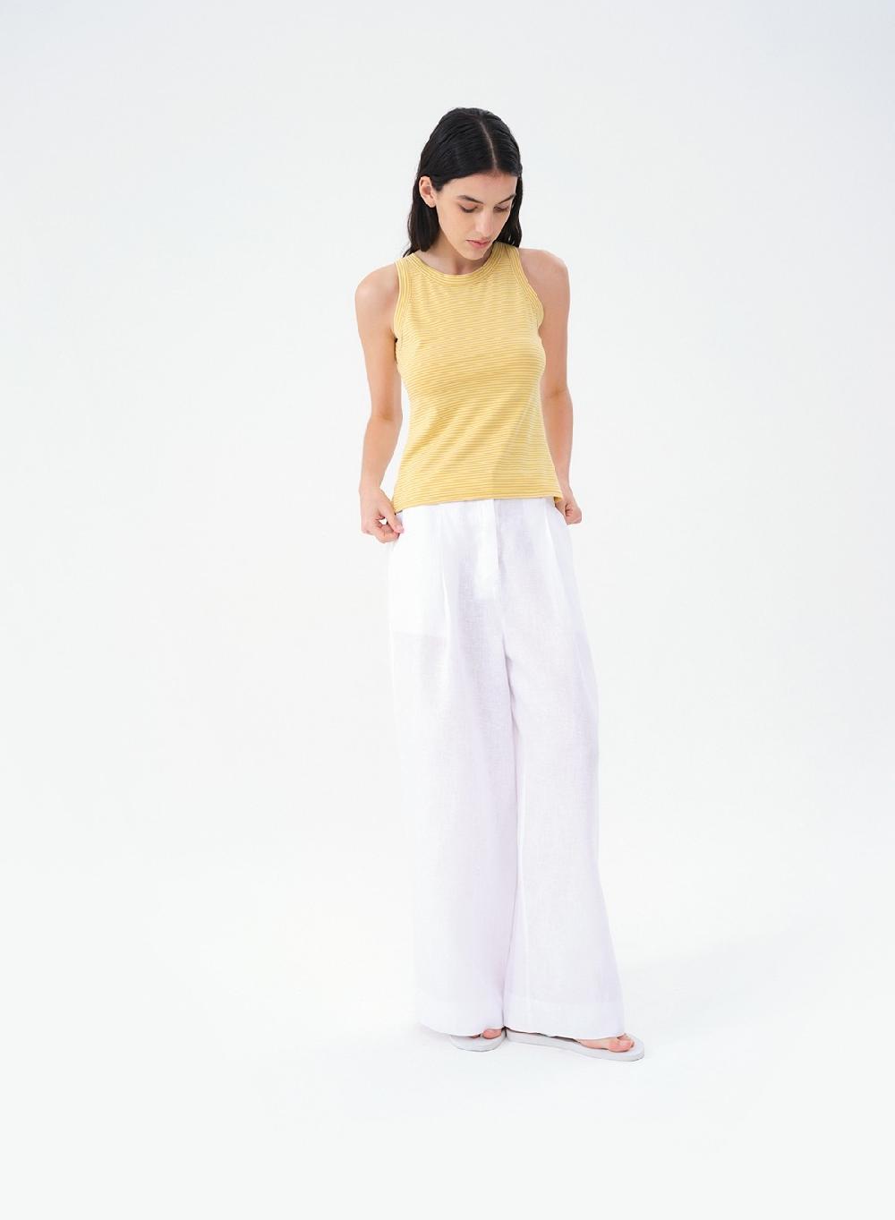 Etiqueta negra MUSCULOSA RAYADA ALGODON LYCRA