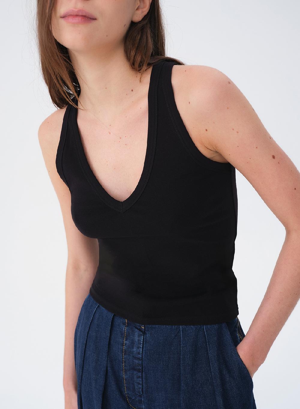 Etiqueta Negra Musculosa V Rib