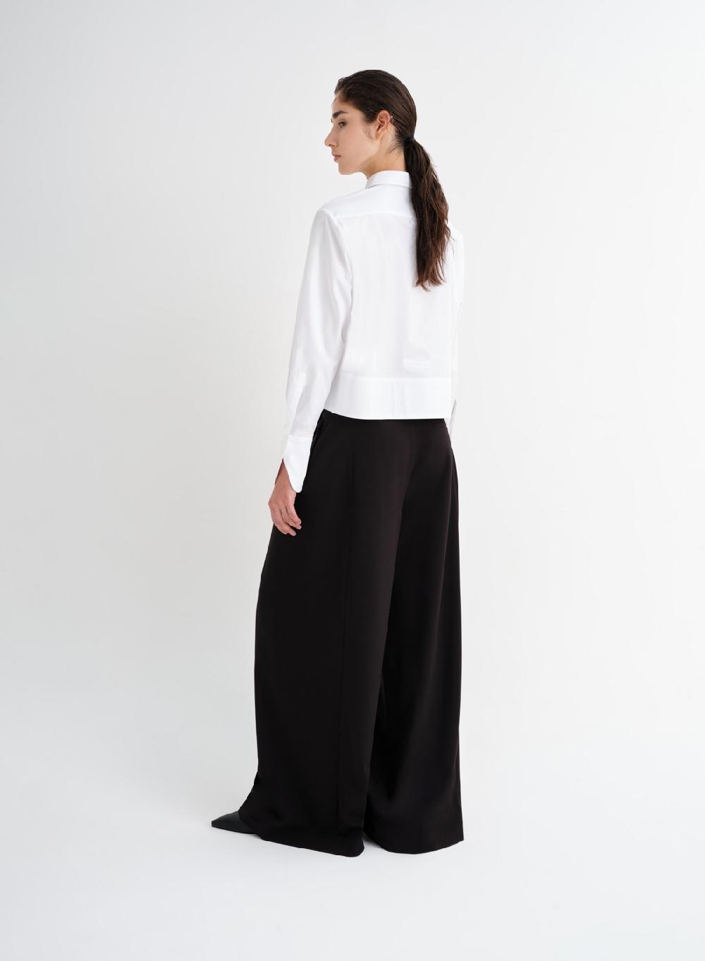 Etiqueta negra Pantalon ancho formal