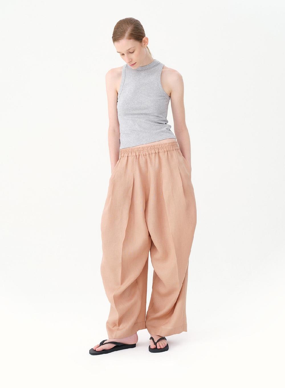 Etiqueta negra Pantalon babucha lino