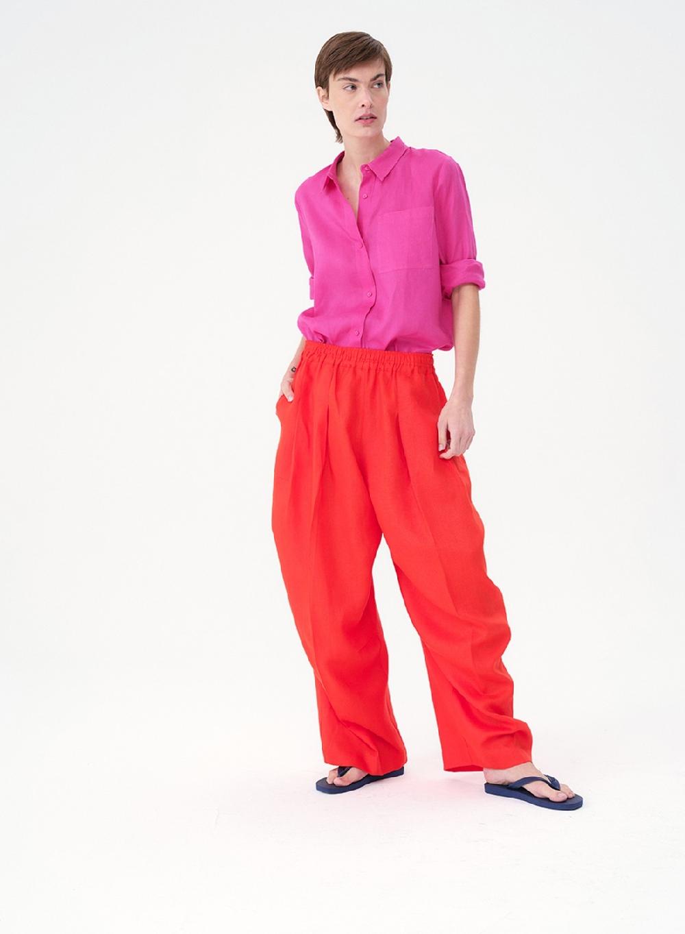 Etiqueta negra Pantalon babucha lino