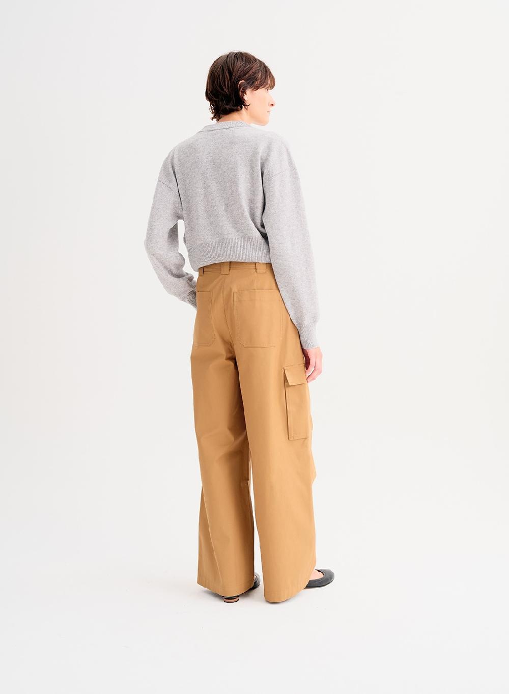 Etiqueta Negra Pantalon Bolsillos Gabardina