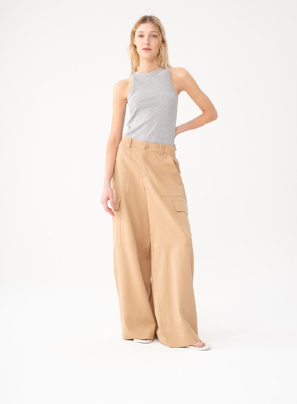 Etiqueta negra PANTALON CARGO LINO ALGODON