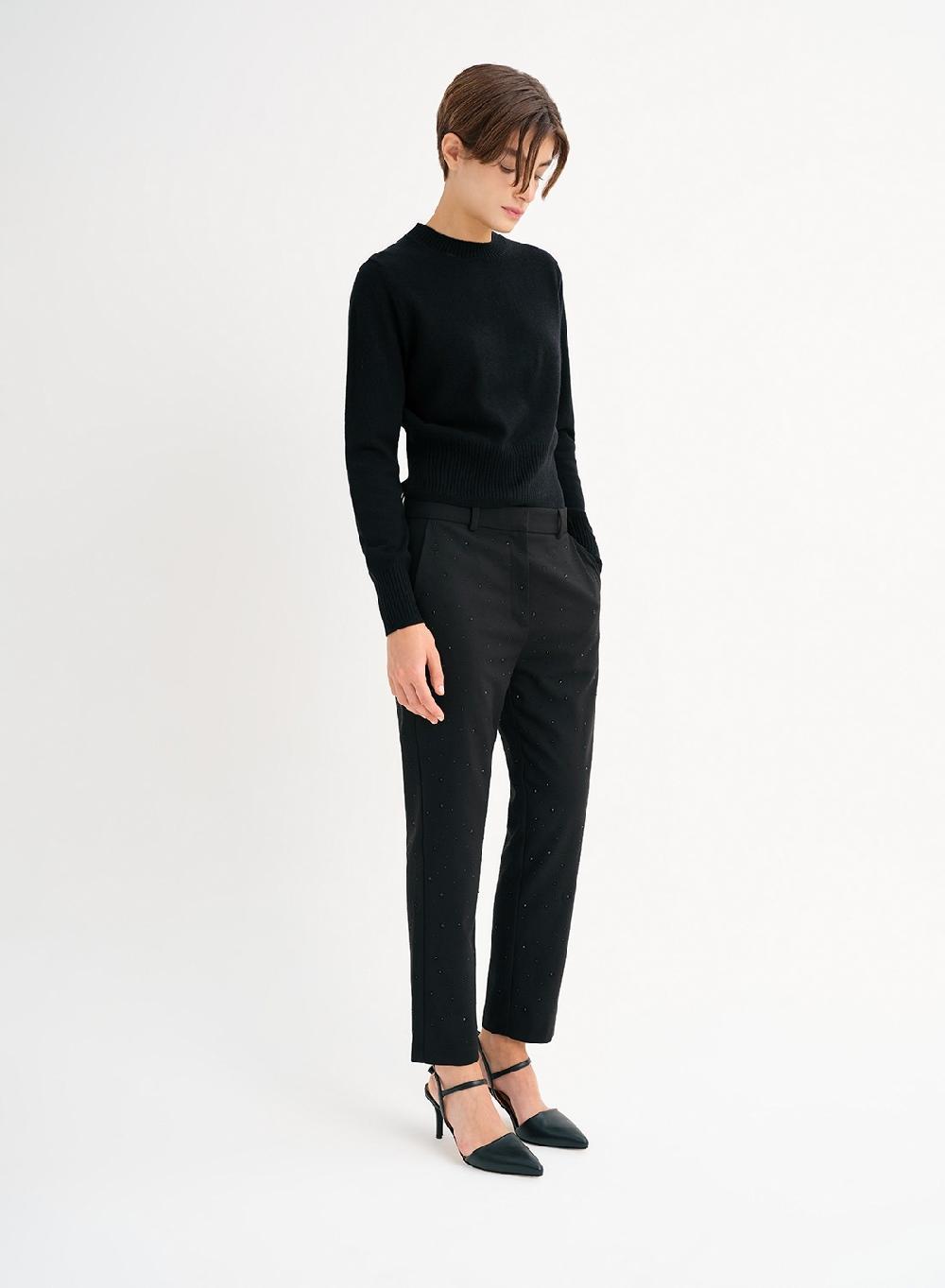 Etiqueta Negra Pantalon Formal Brillos