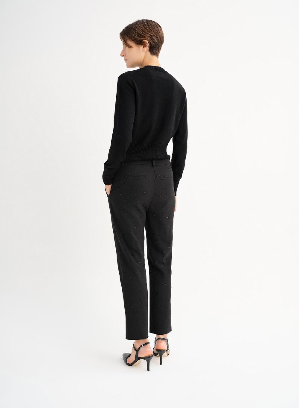 Etiqueta Negra Pantalon Formal Brillos