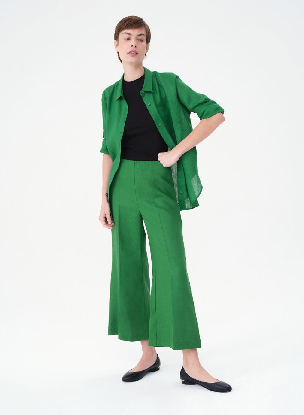 Etiqueta negra Pantalon oxford lino