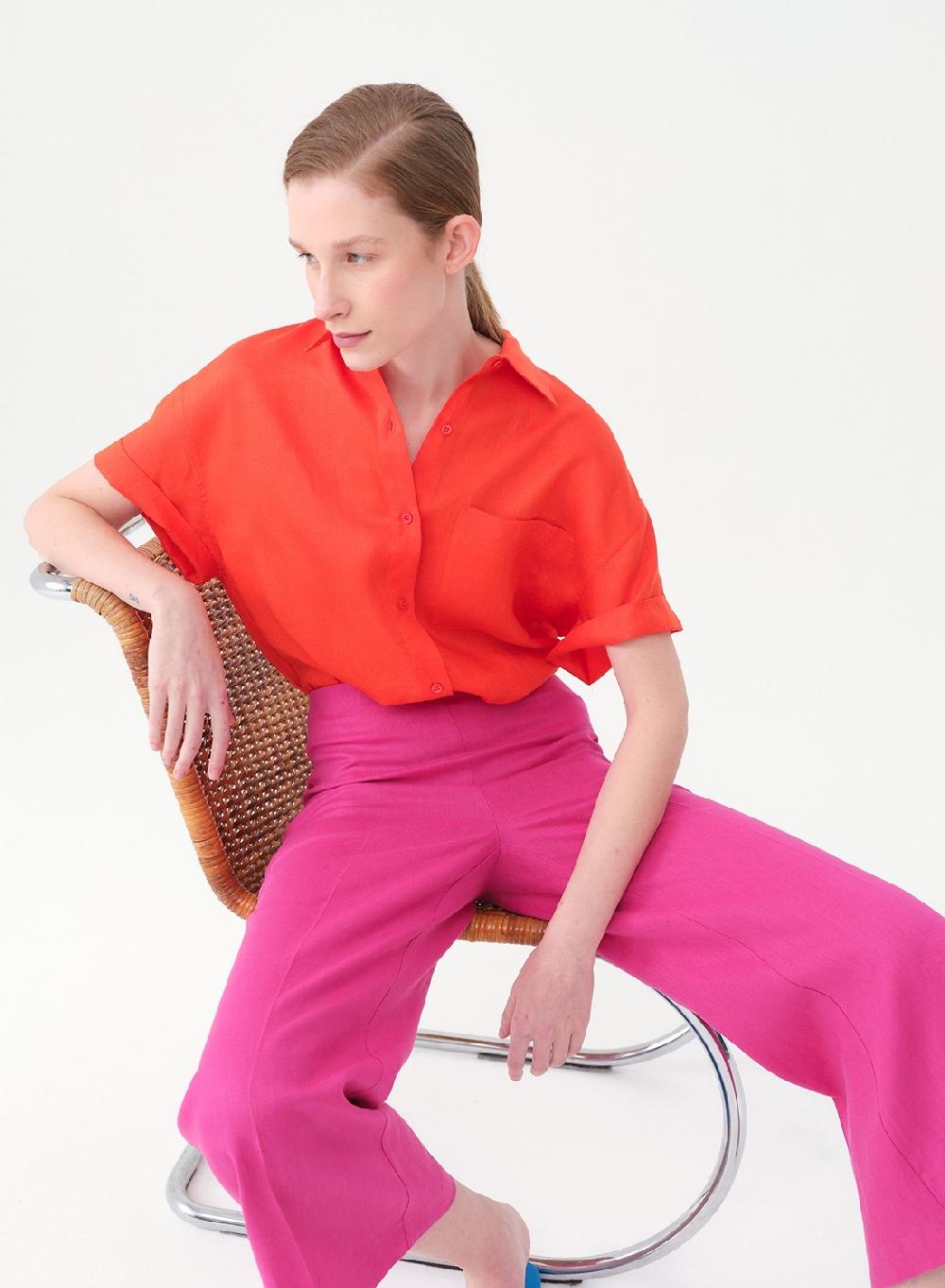 Etiqueta negra Pantalon oxford lino