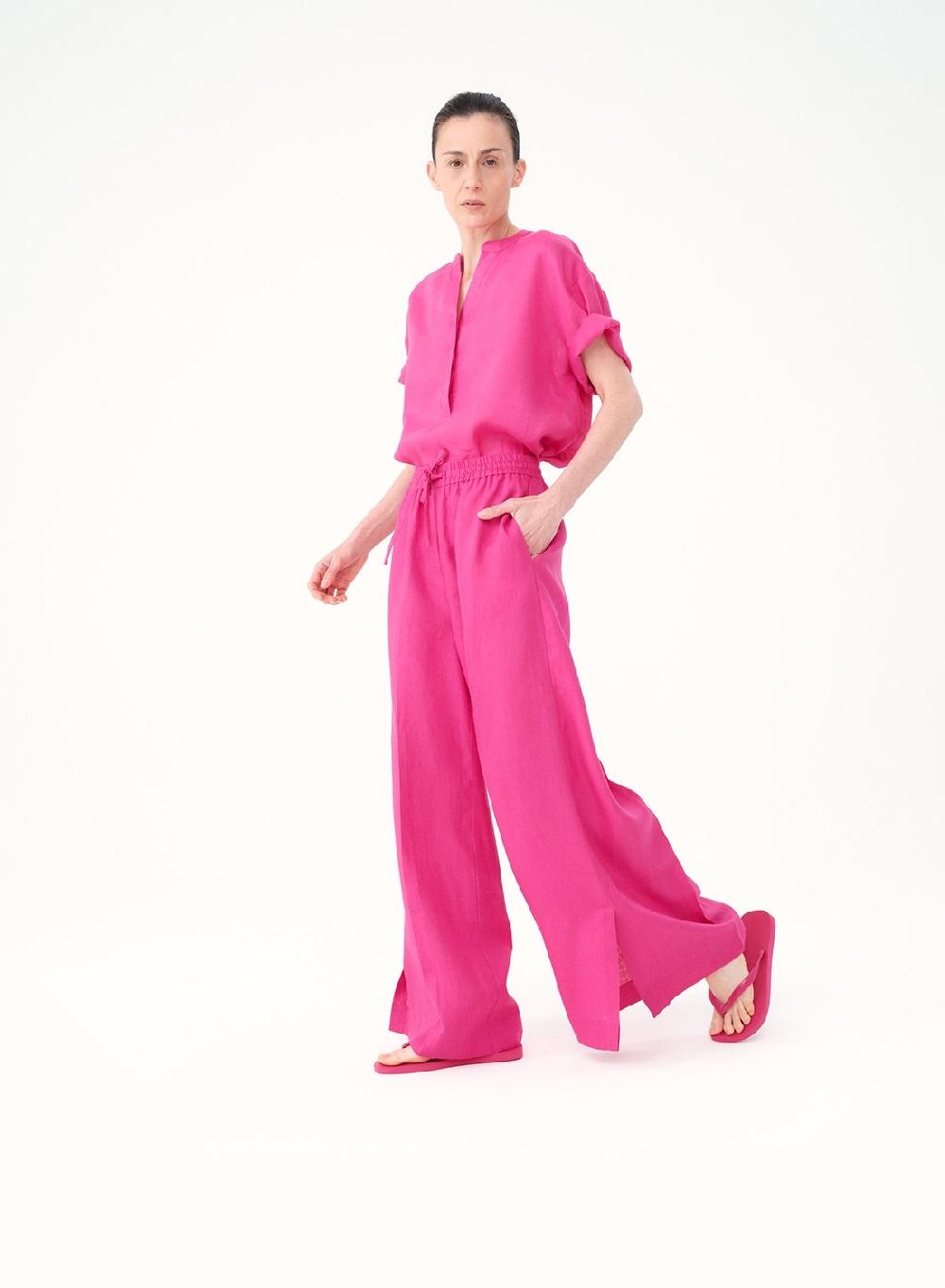 Etiqueta negra Pantalon pijama lino