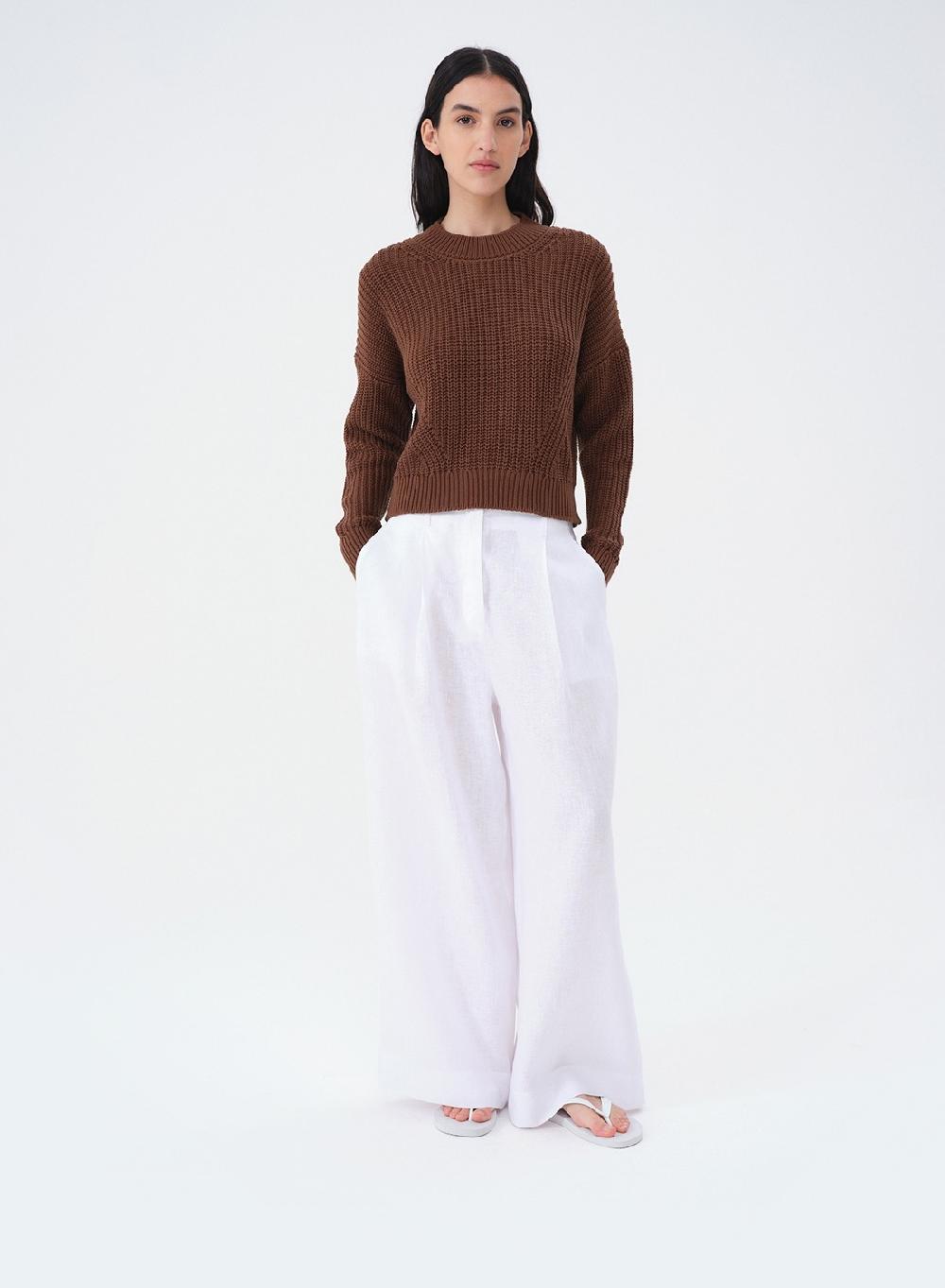 Etiqueta Negra Pantalon Pinzas Lino