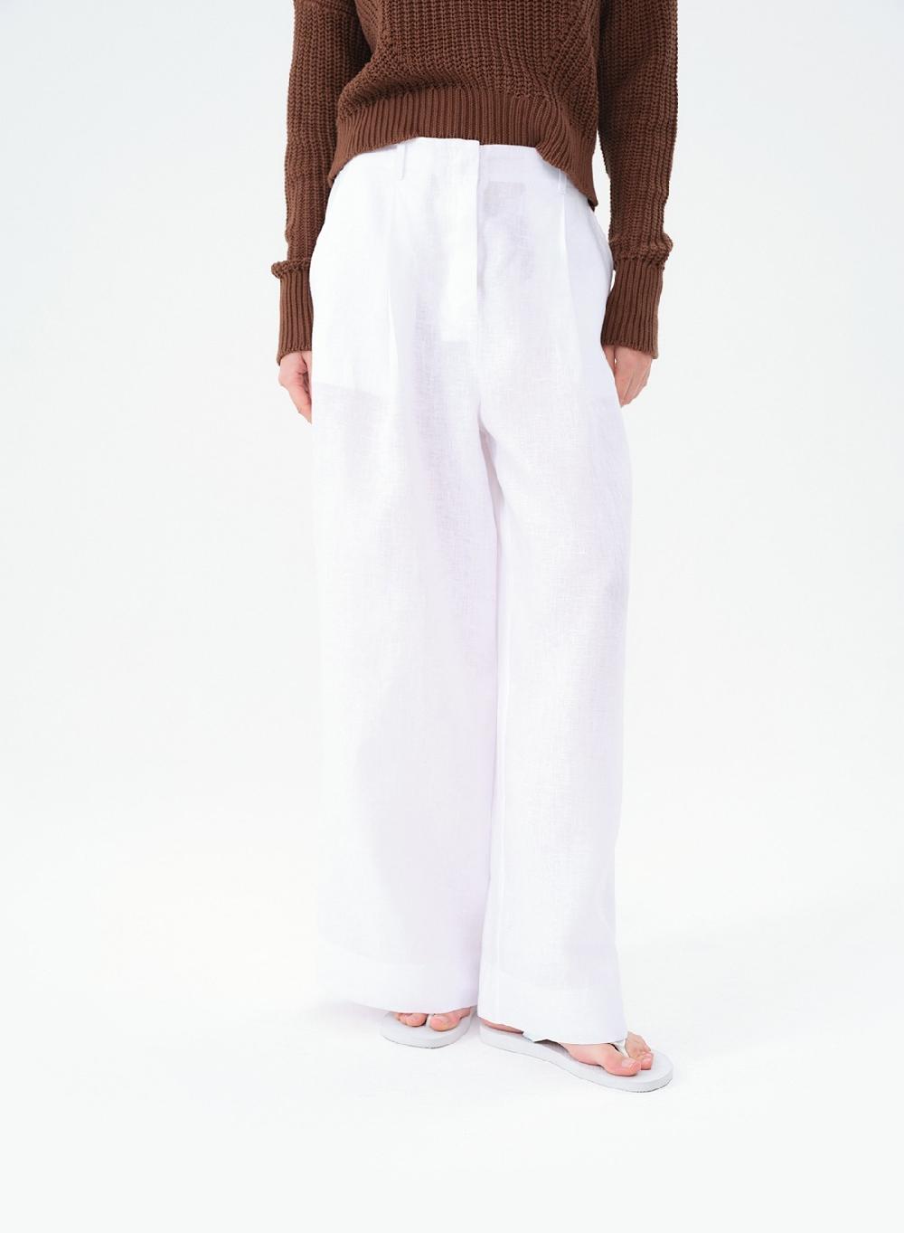 Etiqueta Negra Pantalon Pinzas Lino