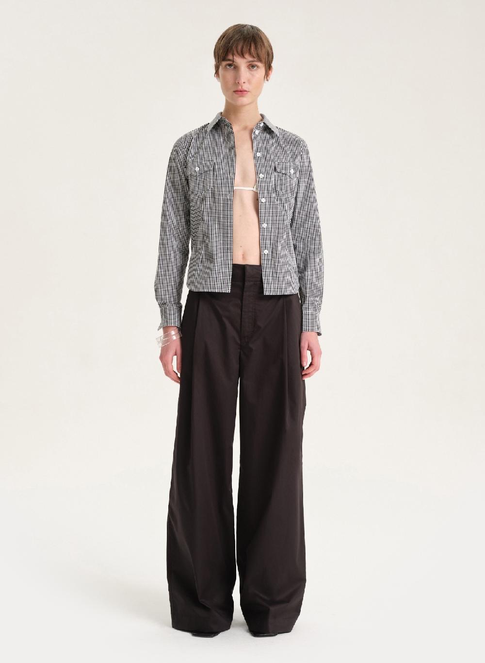 Etiqueta negra Pantalon poplin