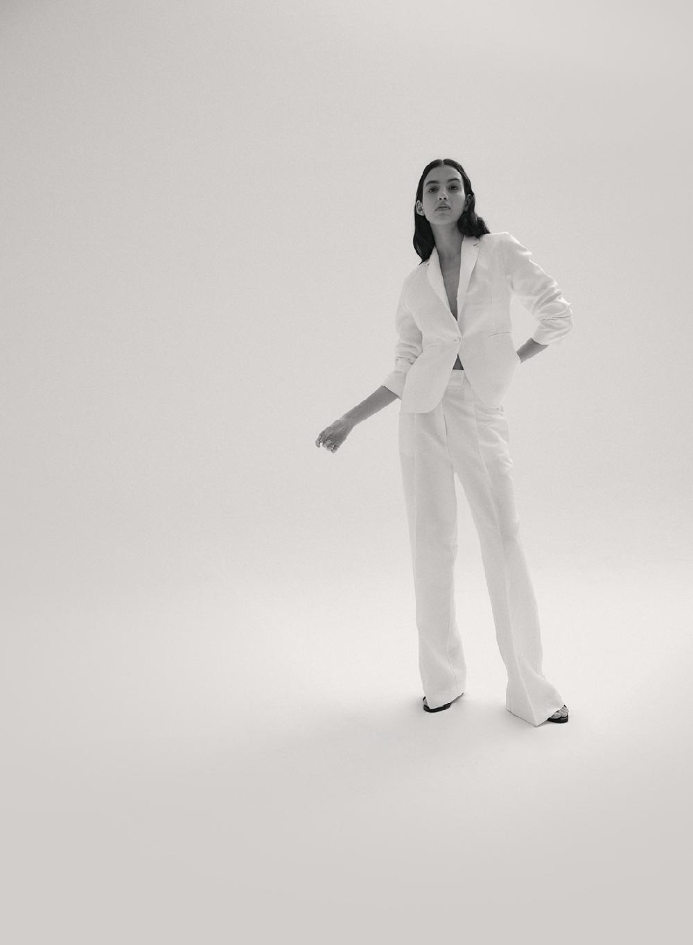 Etiqueta negra PANTALON TABLA LINO SATEN