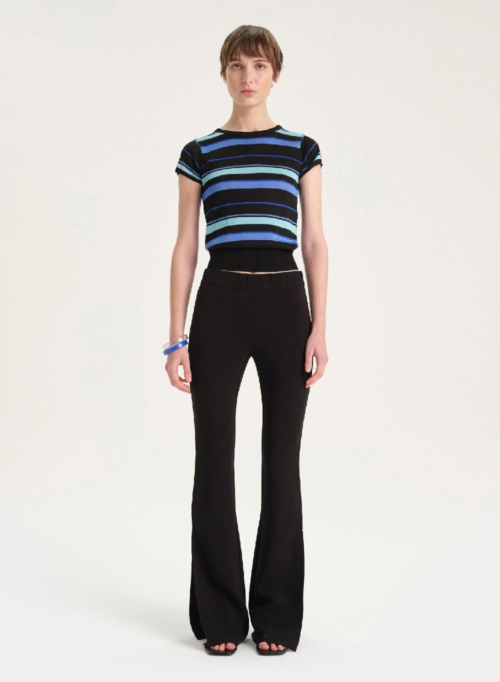 Etiqueta negra Pantalon viscosa