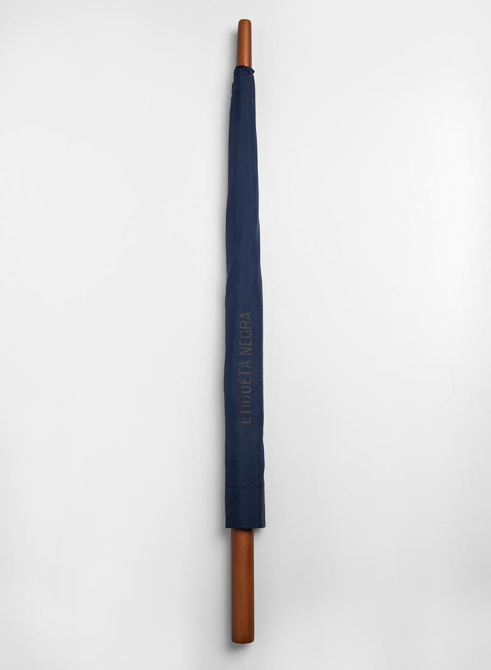 Etiqueta negra Paraguas chico madera