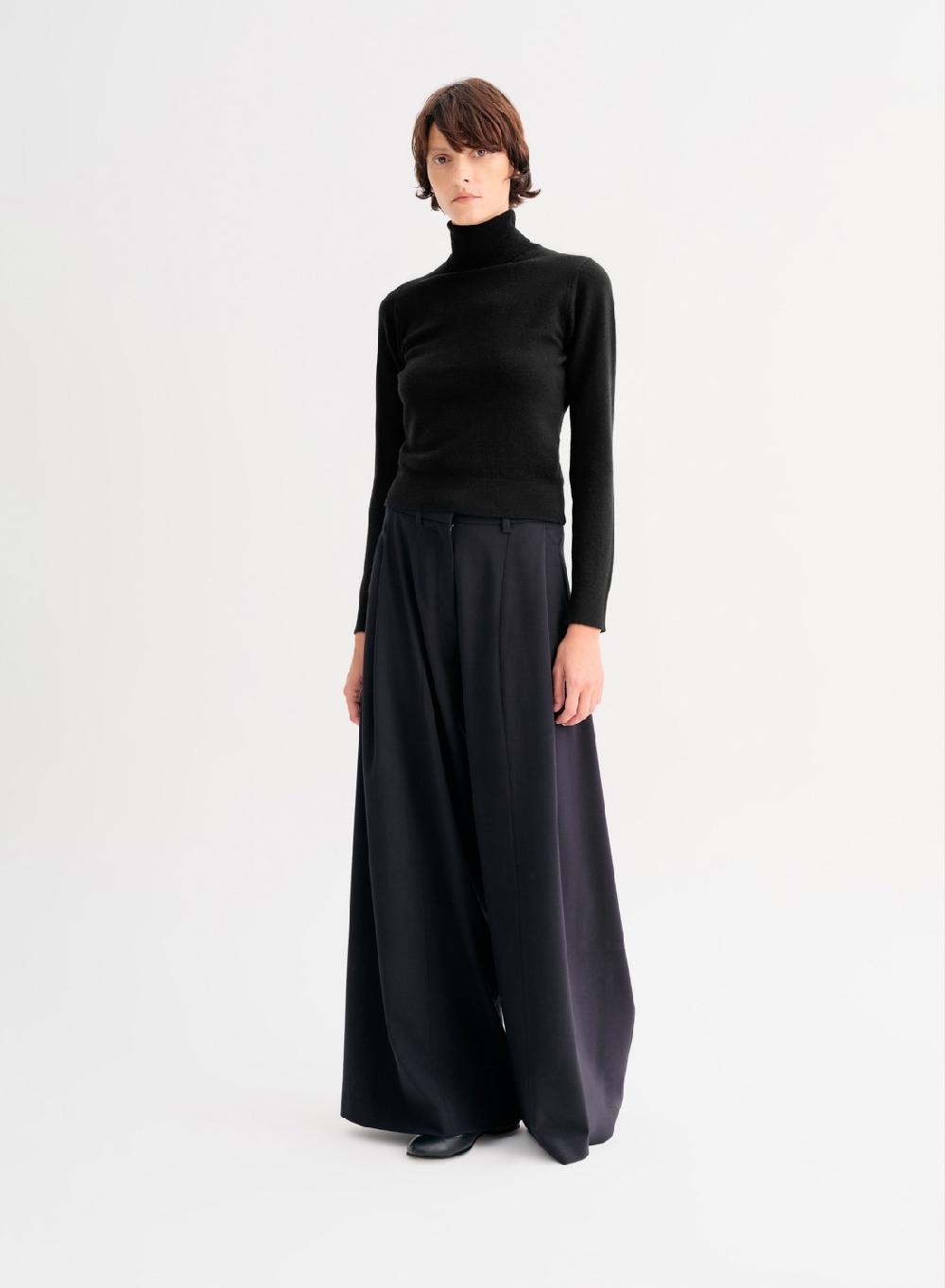 Etiqueta negra Polera tejida lana cashmere