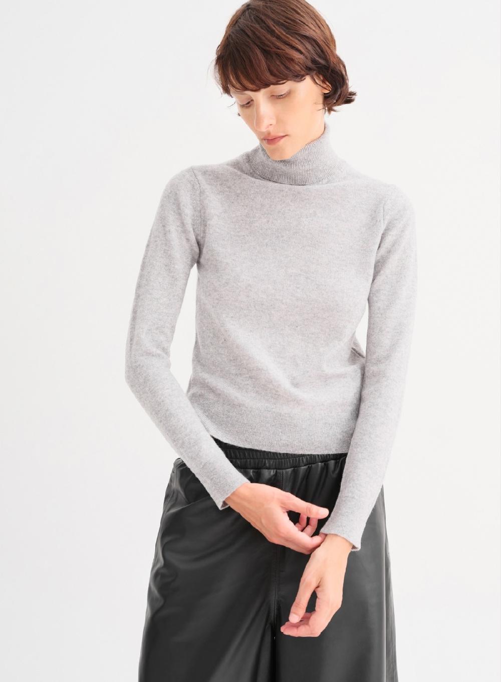 Etiqueta negra Polera tejida lana cashmere